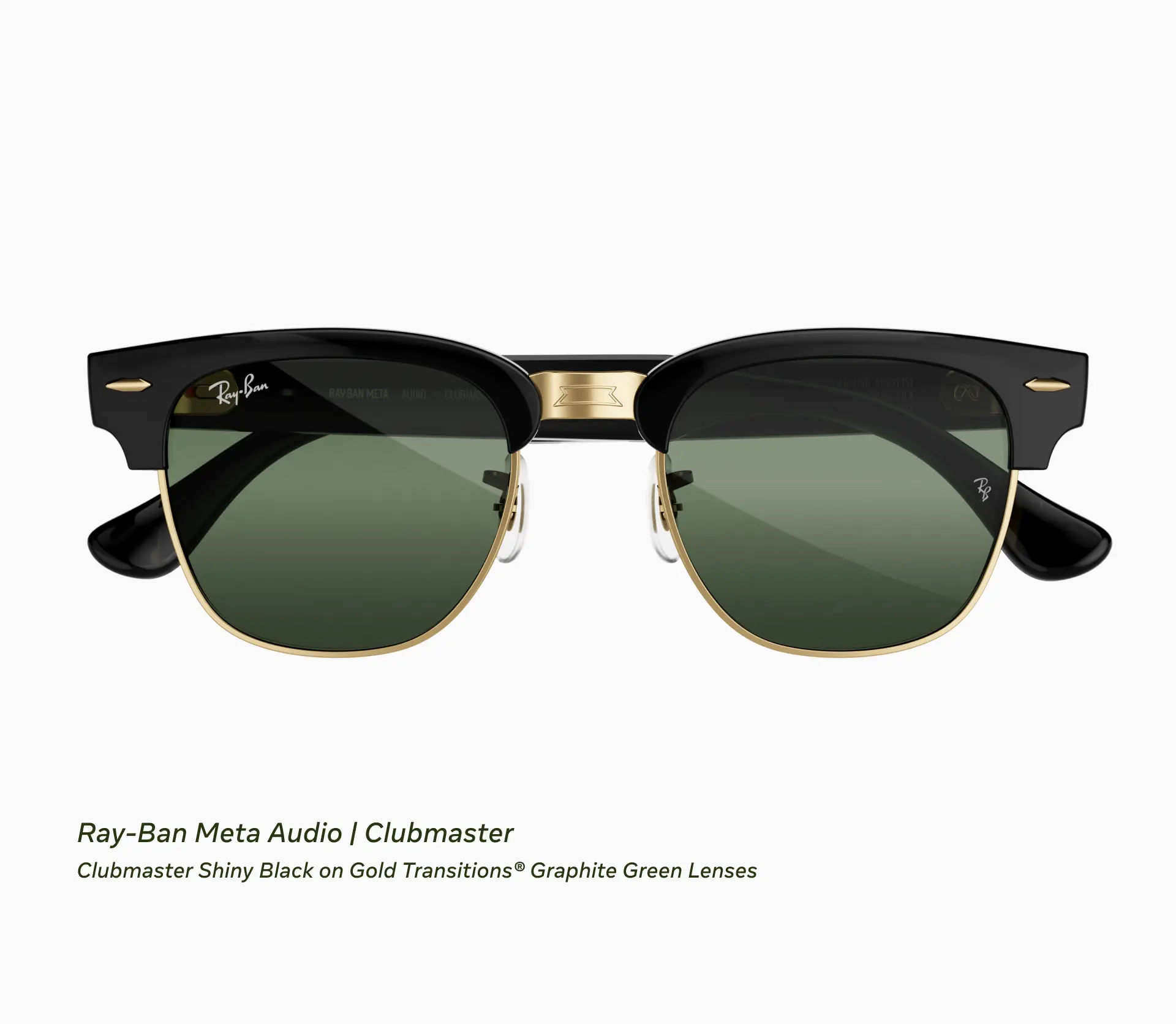 عینک هوشمند ریبن متا (Ray-Ban Meta) مدل کلابمستر با لنزهای سبز