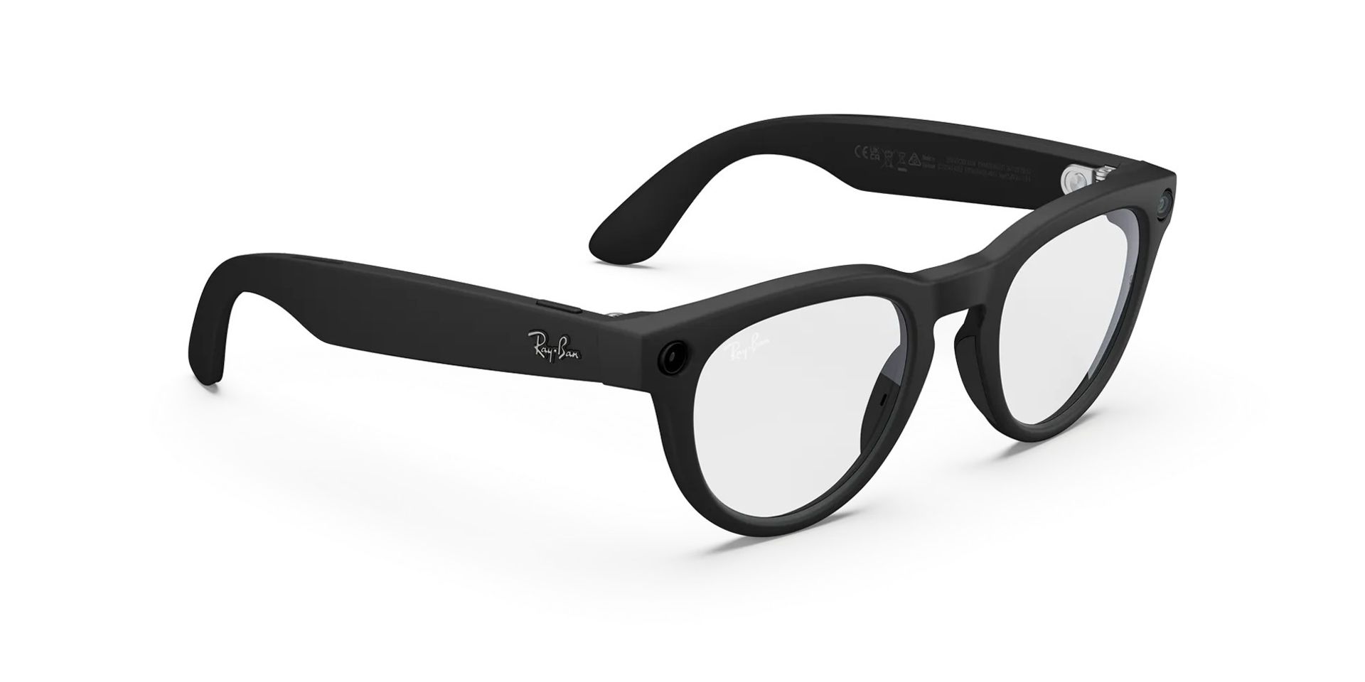 عینک ری‌بن متا نسل دوم از نمای جانبی رنگ مشکی