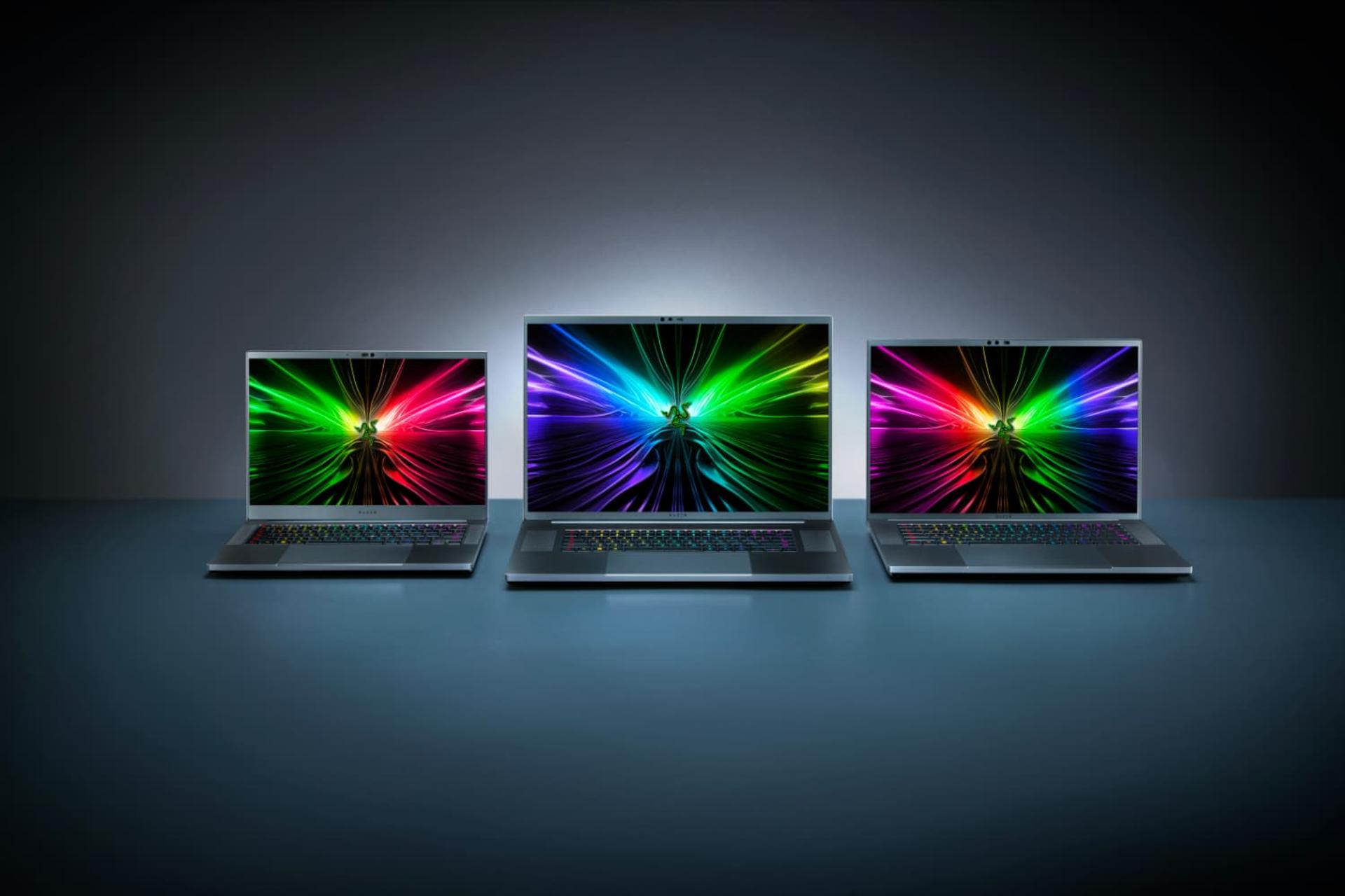 لپ تاپ ریزر بلید ۲۰۲۴ / Razer Blade 2024 سه مدل نمای جلو