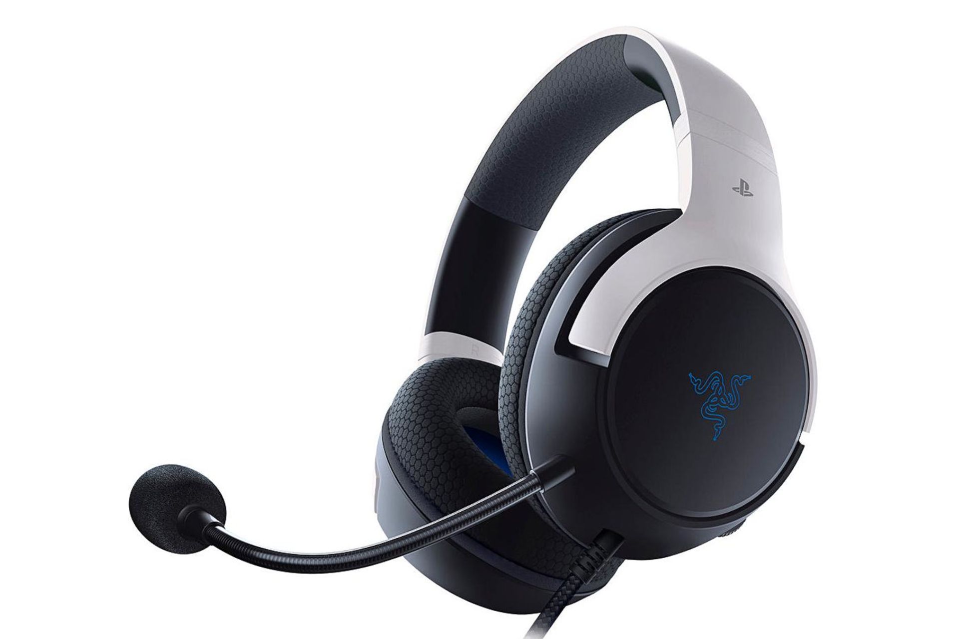 نمای پایین هدست گیمینگ ریزر Kaira X نسخه پلی استیشن / Razer Kaira X for PlayStation