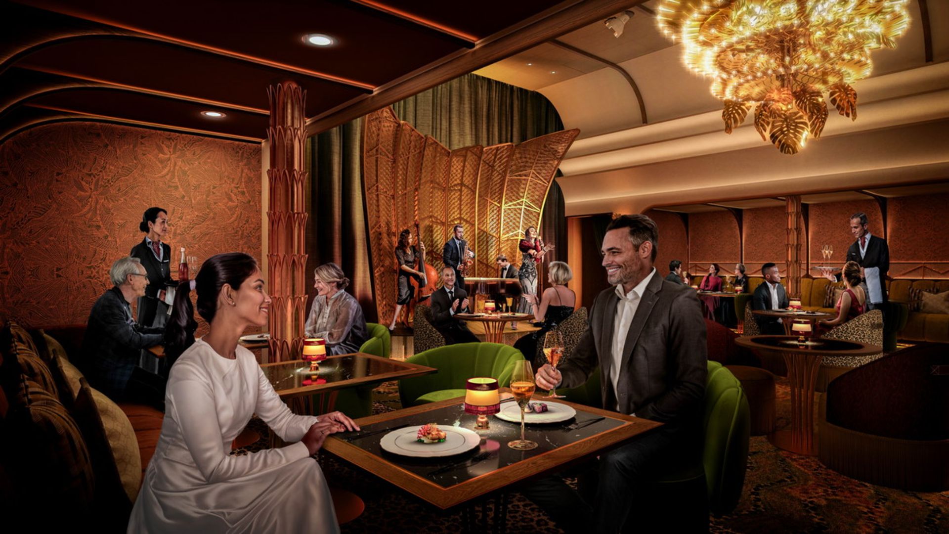 رستوران و سالن Hollywoodland Supper Club  در کشتی افسانه دریاها