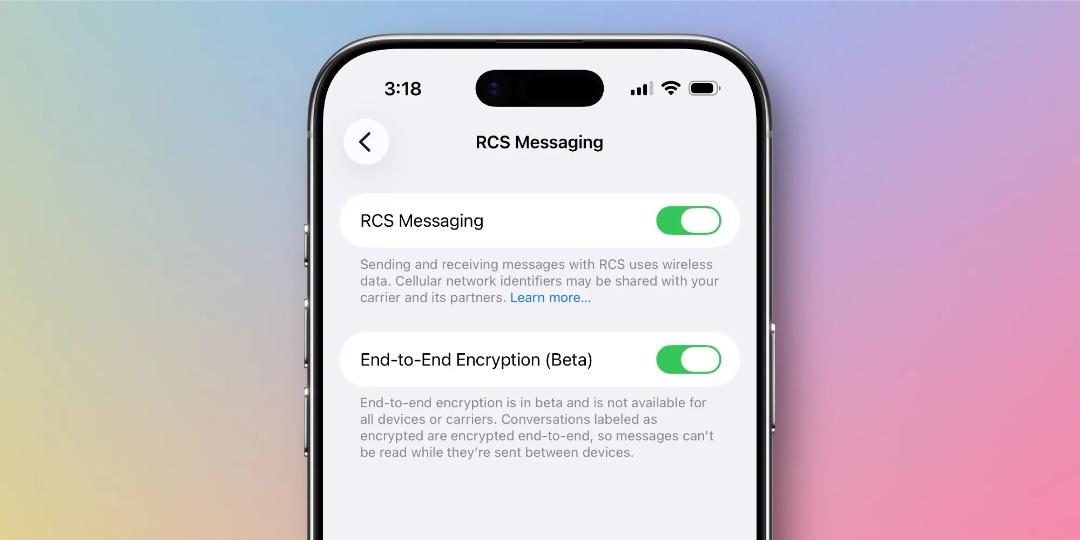 سیستم پیام‌رسانی RCS با رمزگذاری سرتاسری در iOS 26.5