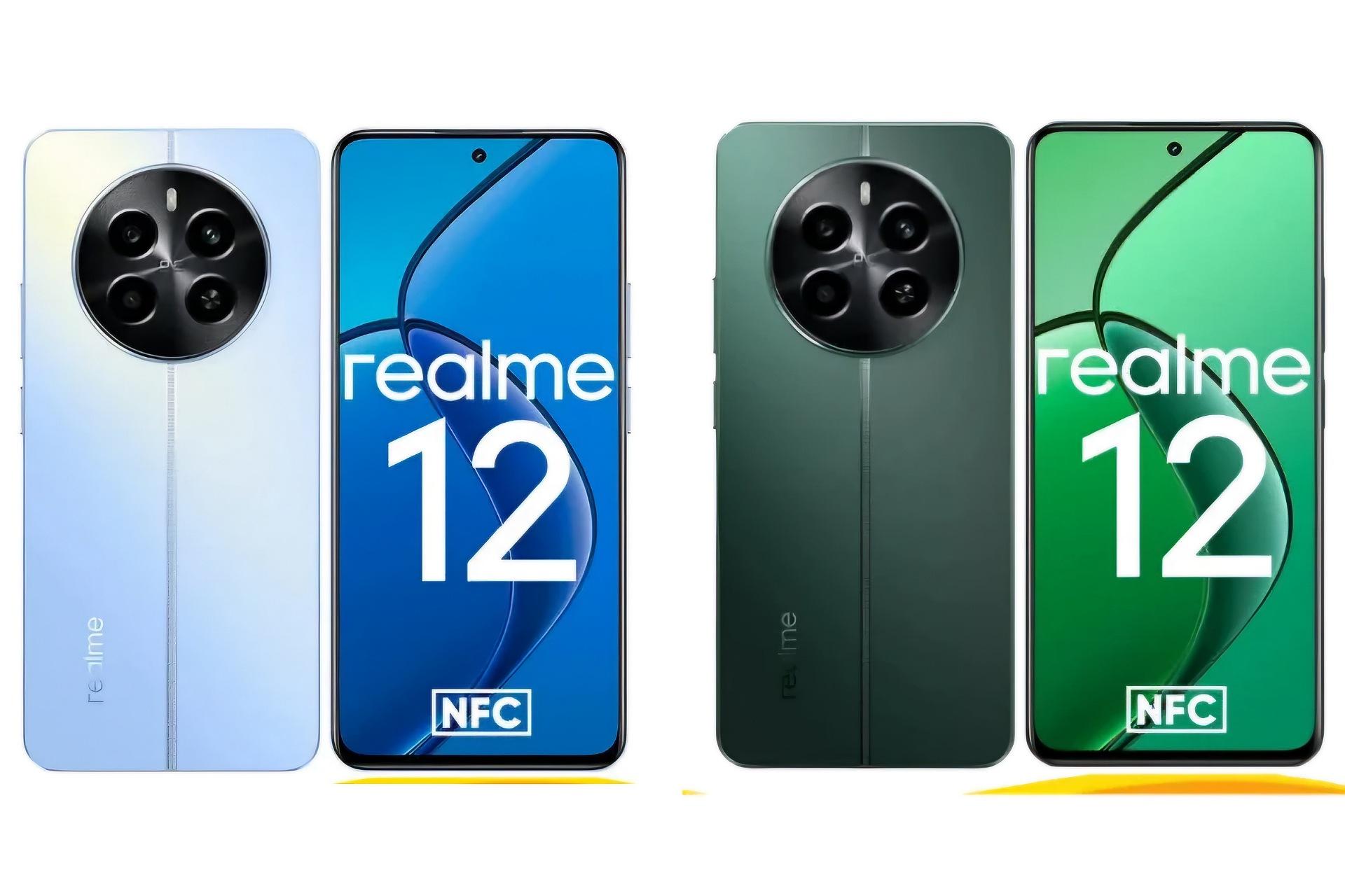 مدل 4G گوشی ریلمی ۱۲ در رنگ‌های سبز و آبی