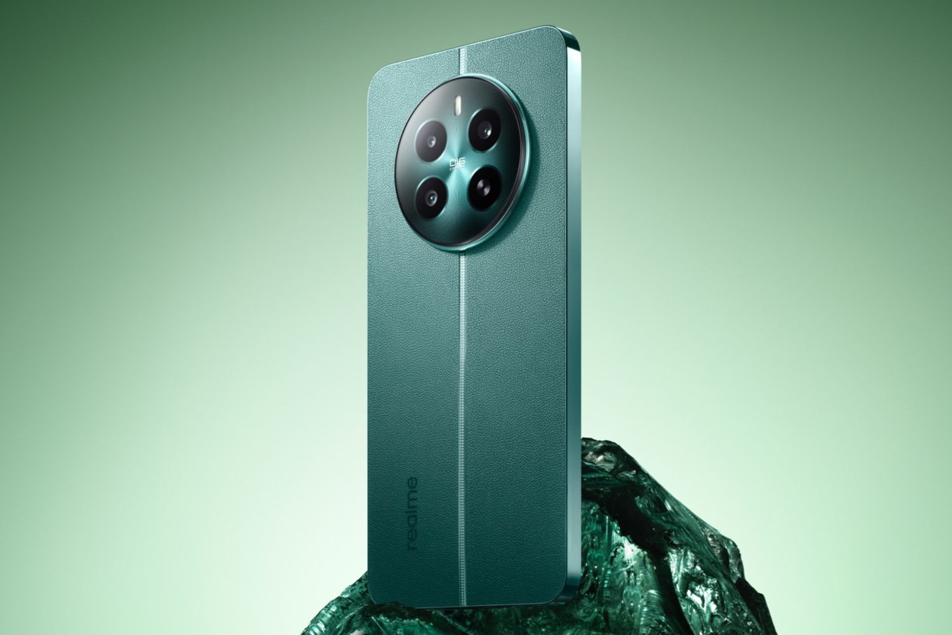 سمت راست پنل پشت گوشی موبایل ریلمی 12 پلاس سبز تیره / Realme 12 Plus