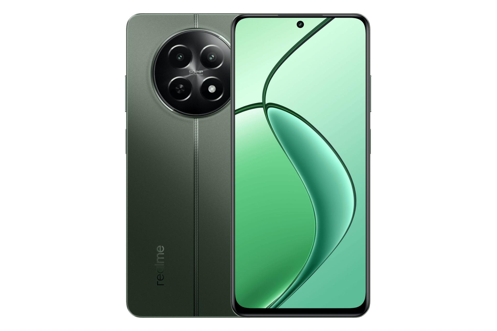 پنل جلو و پشت گوشی موبایل ریلمی 12x نسخه هند سبز / Realme 12x India