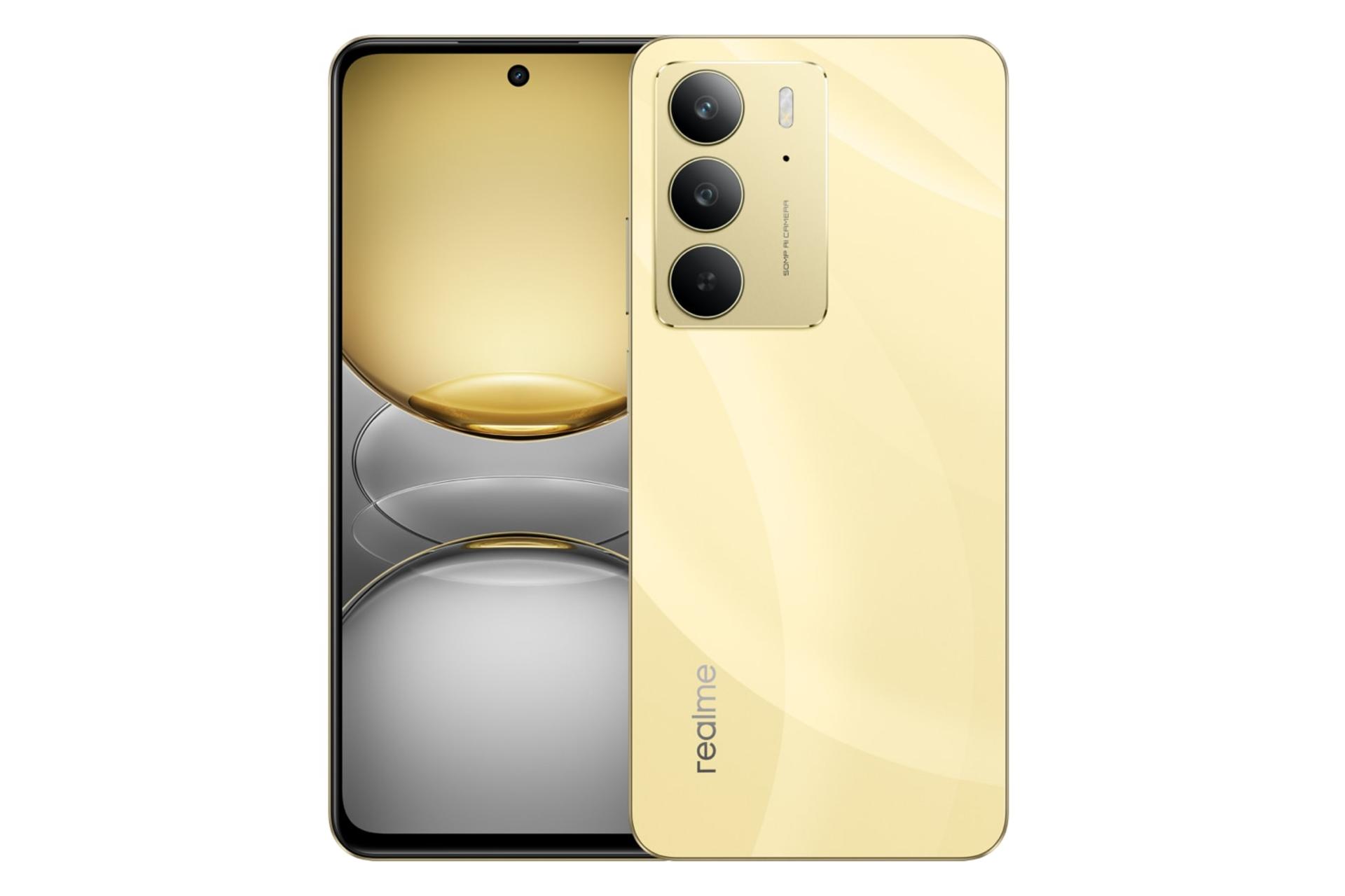 پنل جلو و پشت گوشی موبایل ریلمی Realme C75 طلایی