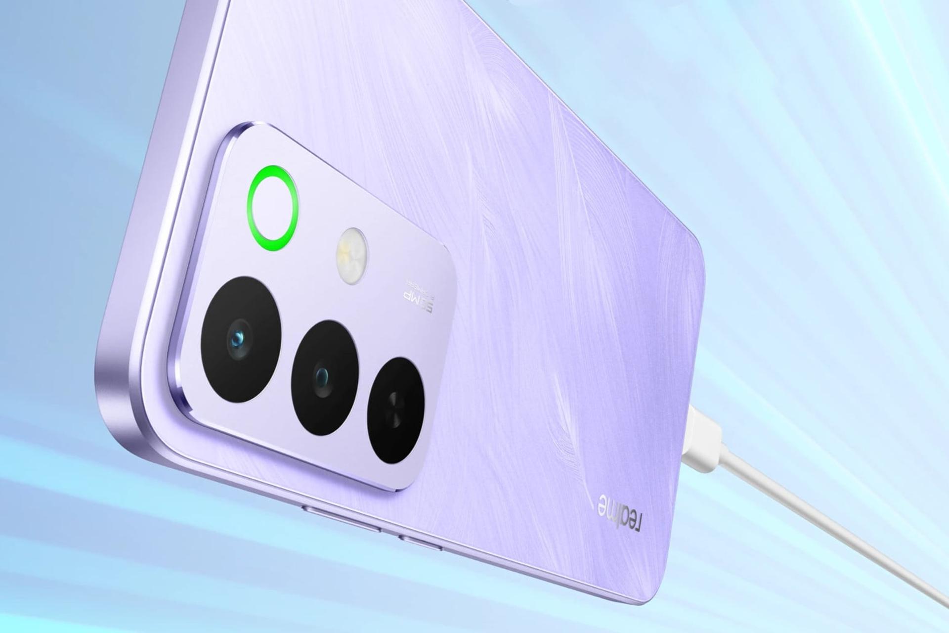 چینش دوربین گوشی موبایل ریلمی Realme C85 ارغوانی