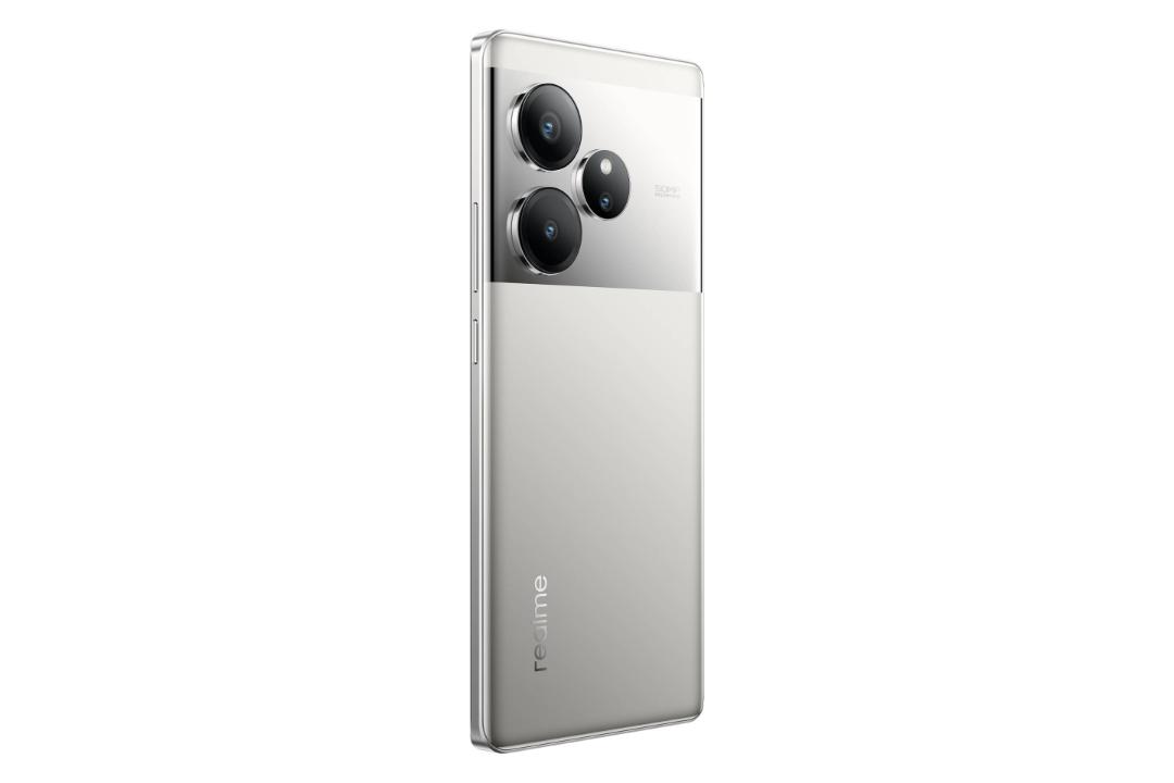 سمت چپ پنل پشت گوشی موبایل ریلمی Realme GT 6 نقره ای