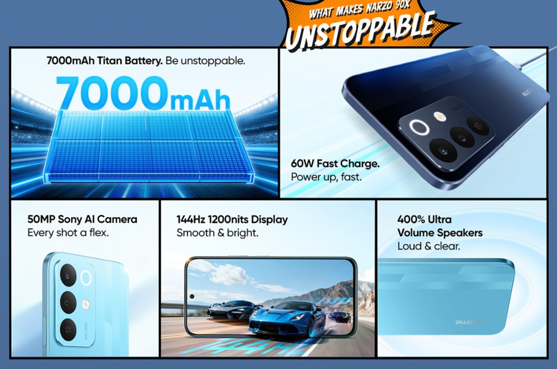 اینفوگرافی گوشی ریلمی نارزو 90x