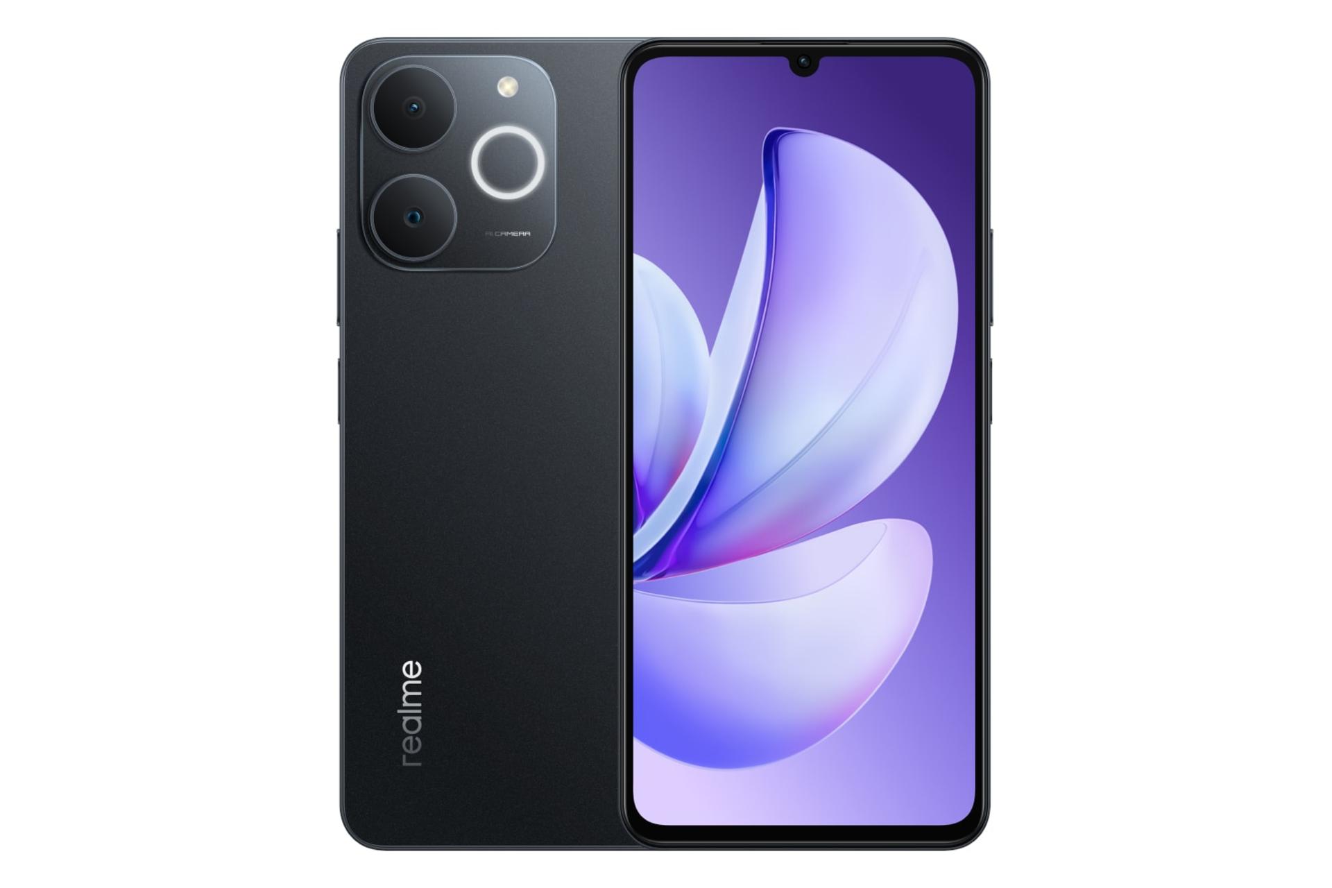 پنل جلو و پشت گوشی موبایل ریلمی P4 لایت 4G مشکی / Realme P4 Lite 4G