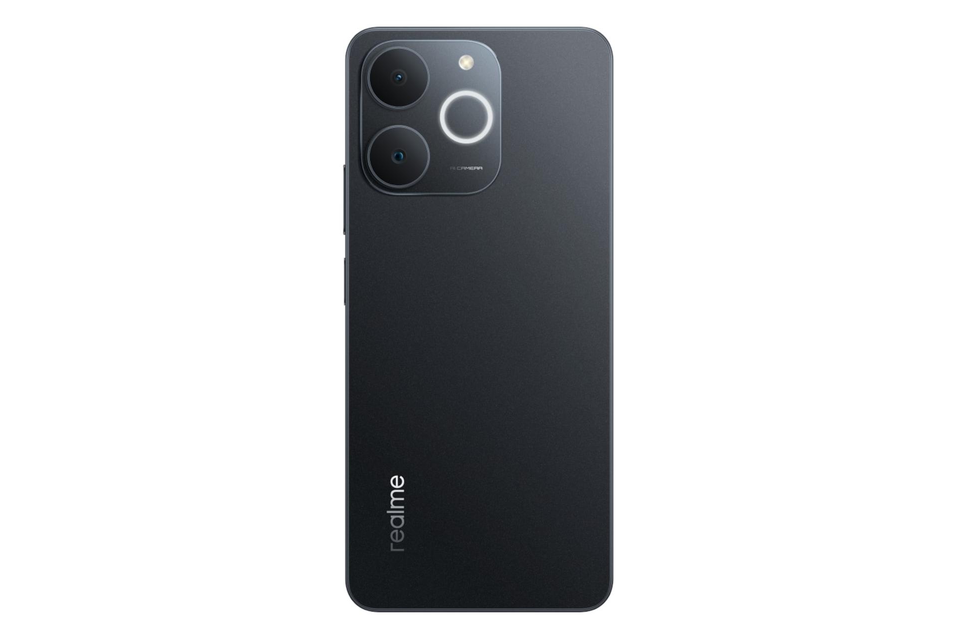 پنل پشت و چینش دوربین گوشی موبایل ریلمی P4 لایت 4G مشکی / Realme P4 Lite 4G