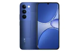 پنل جلو و پشت گوشی موبایل ریلمی P4 لایت 5G آبی طرح دار / Realme P4 Lite 5G