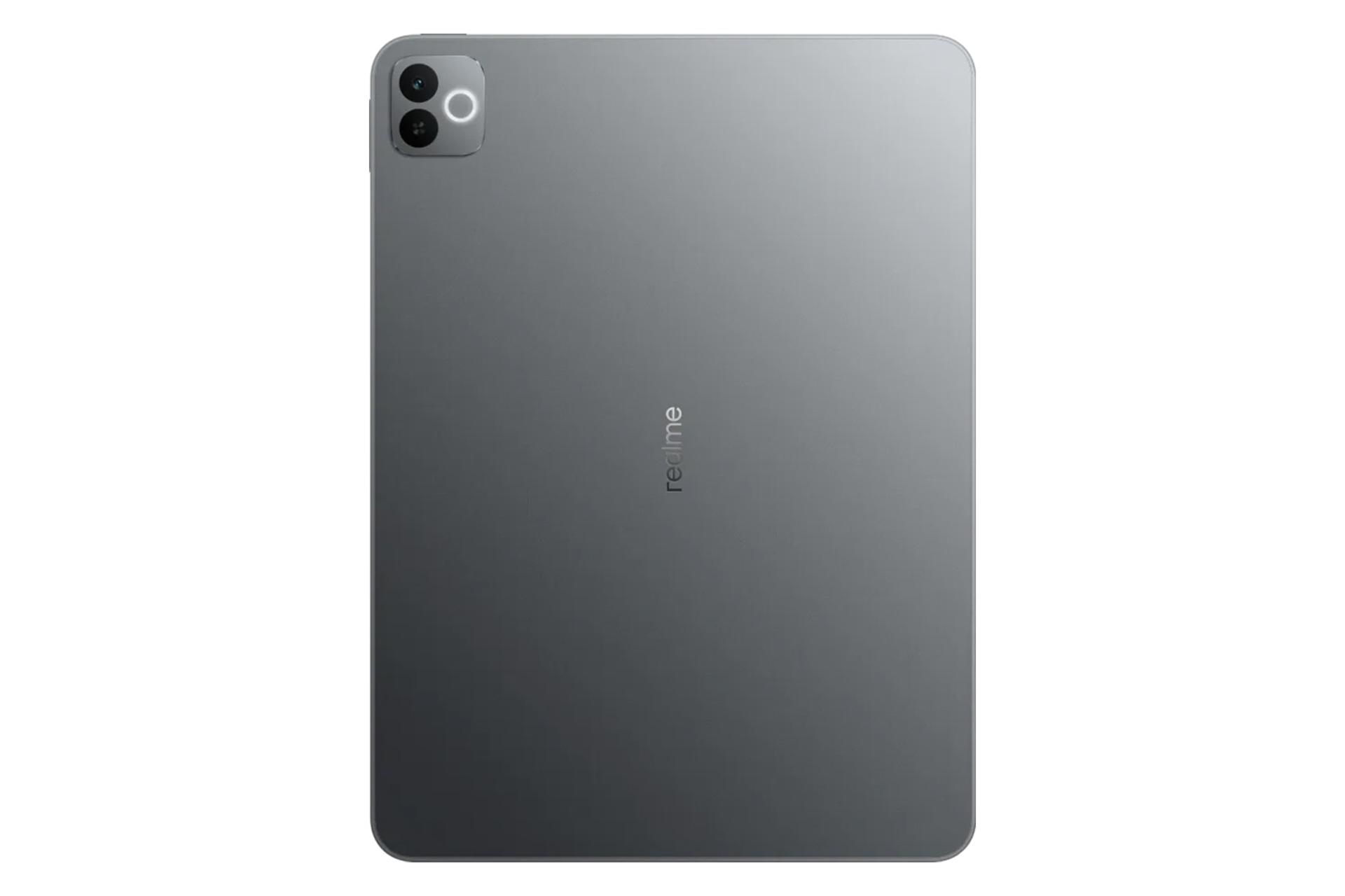 نمای پنل پشت تبلت ریلمی پد 3 / Realme Pad 3 با نمایش لوگو و دوربین رنگ خاکستری