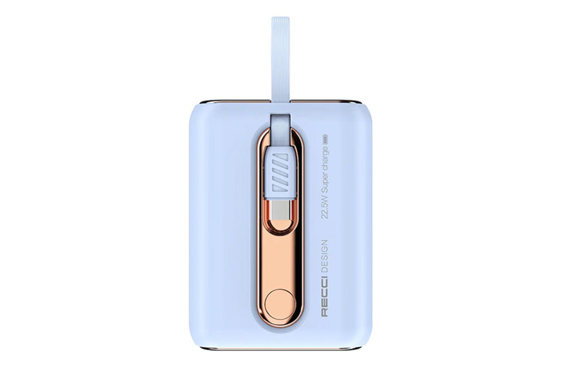 رنگ آبی پاور بانک رسی Recci RPB-P12 10000mAh