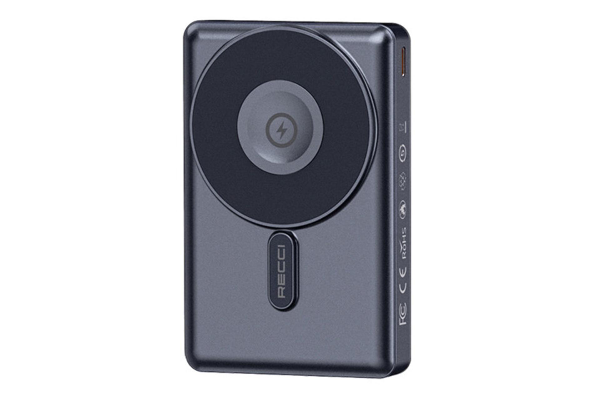نمای کناری پاور بانک رسی Recci RPB-W19 10000mAh