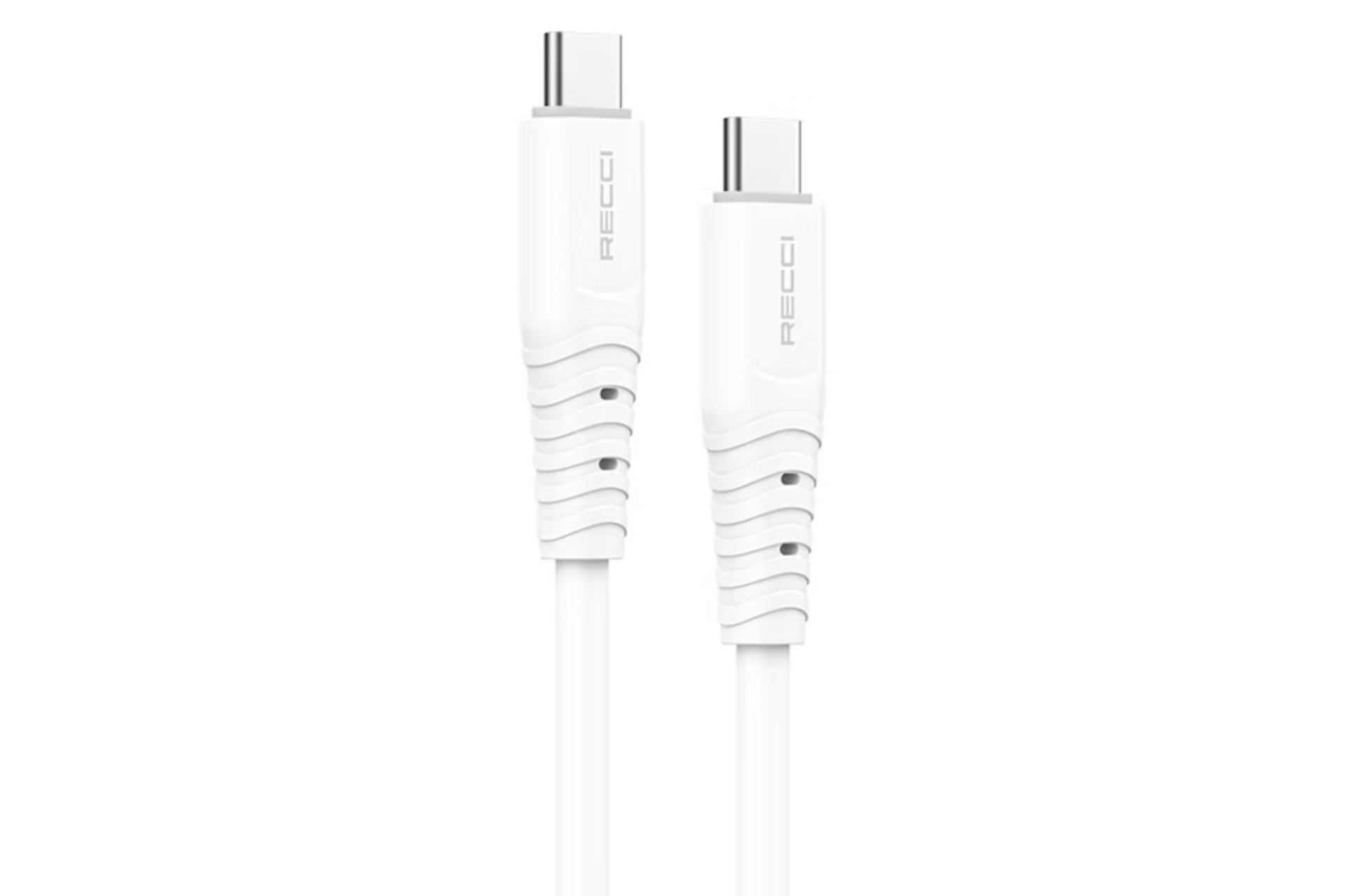 کابل شارژ USB رسی Type-C به Type-C مدل RTC-P09C با طول 1.5 متر رنگ سفید