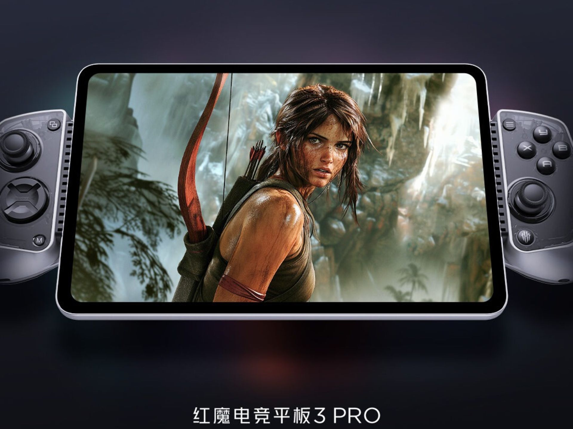 تبلت Red Magic Gaming Tablet 3 Pro درحال نمایش لارا کرافت
