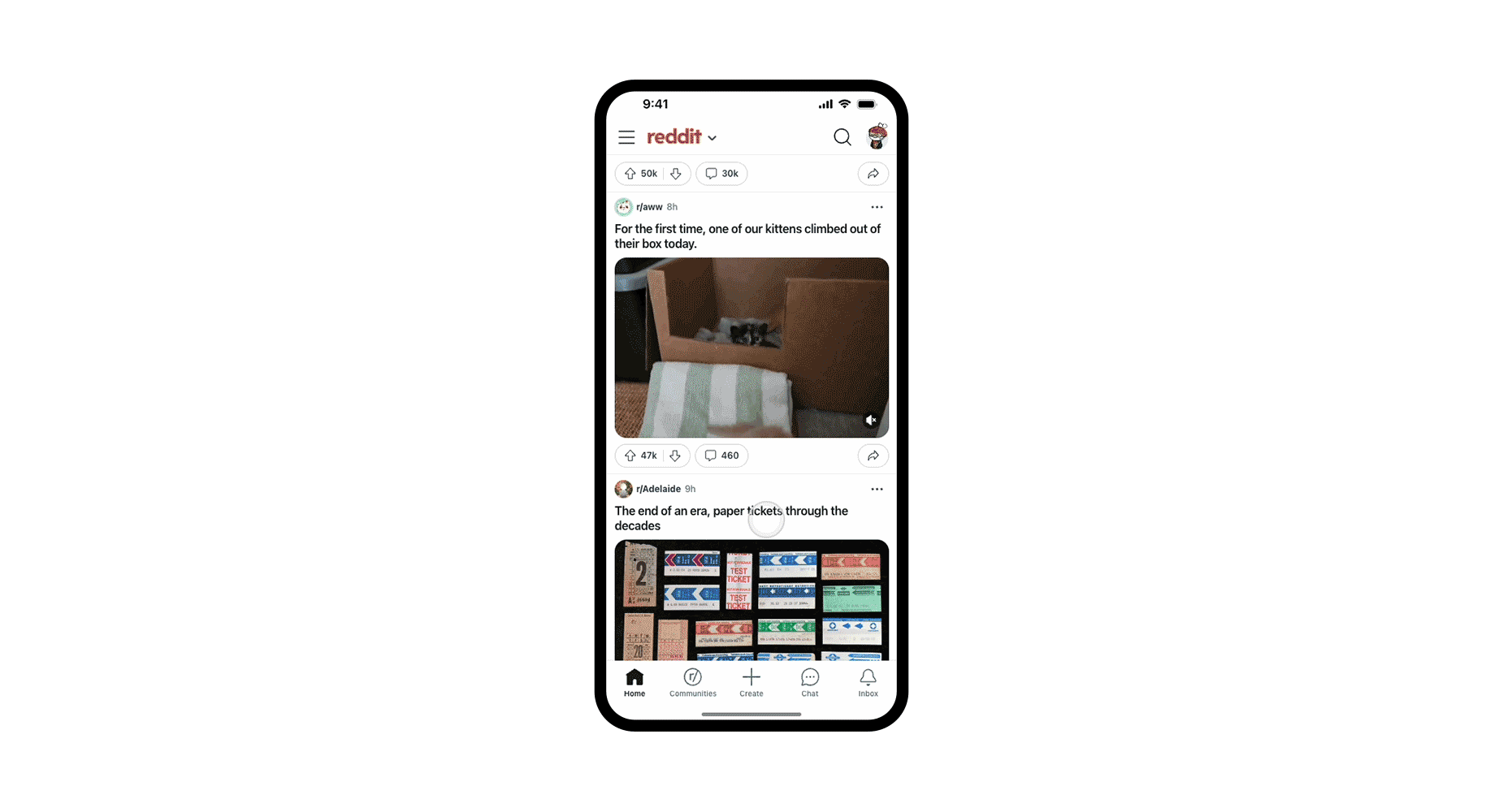 رابط کاربری نسخه جدید ردیت روی موبایل