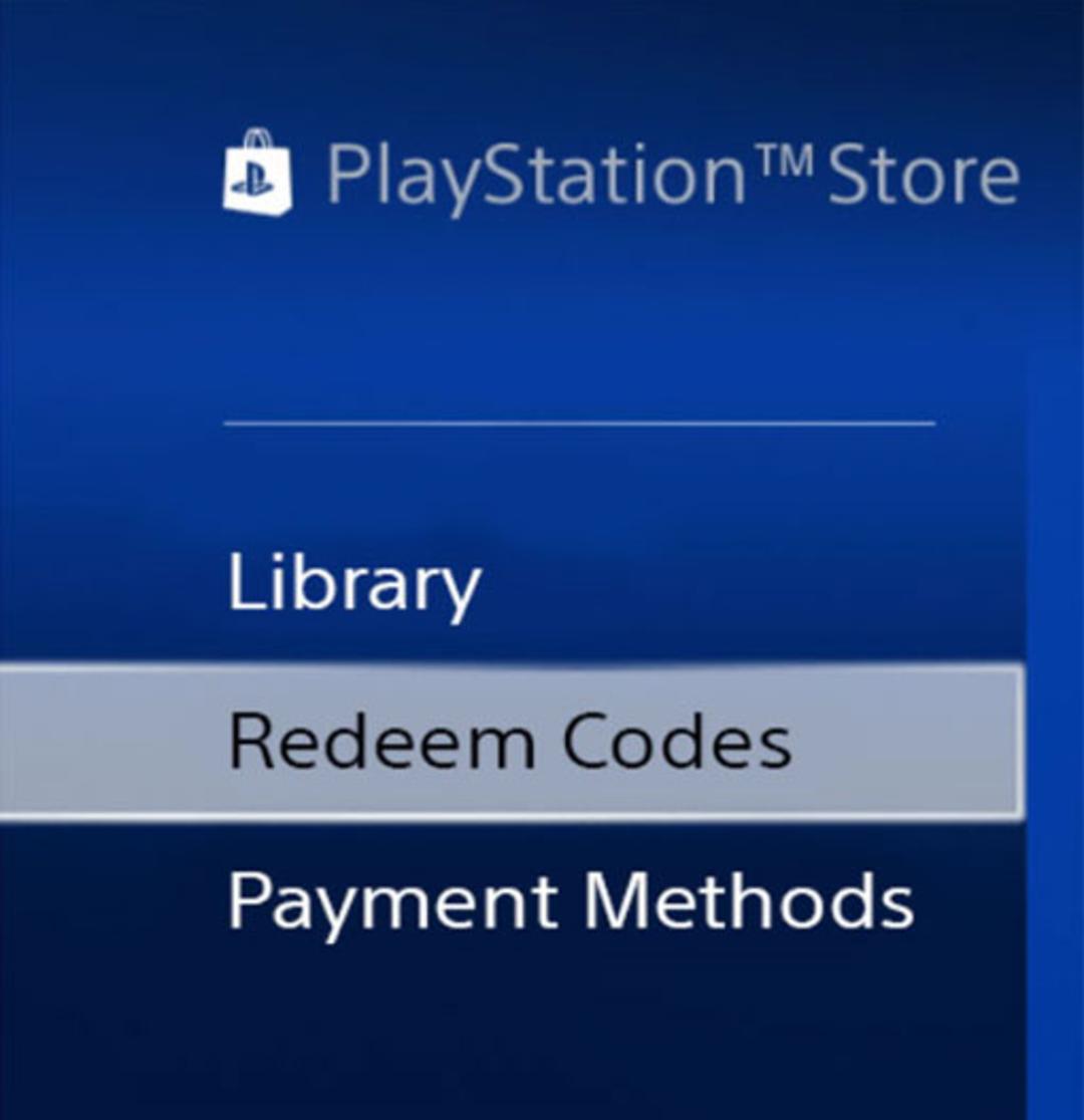 گزینه‌ی Redeem codes در PS4