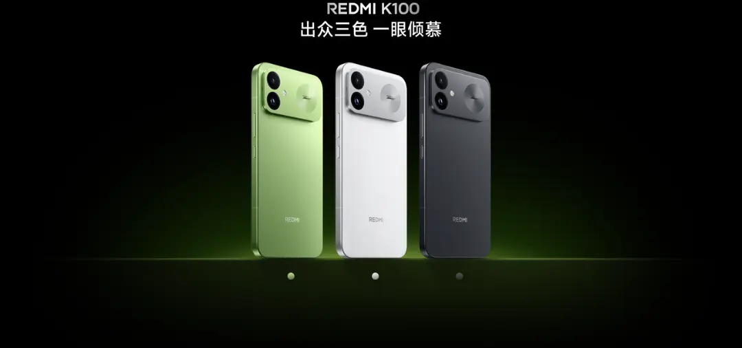 گوشی هوشمند ردمی K100 (Redmi K100) در سه رنگ سبز، سفید و مشکی