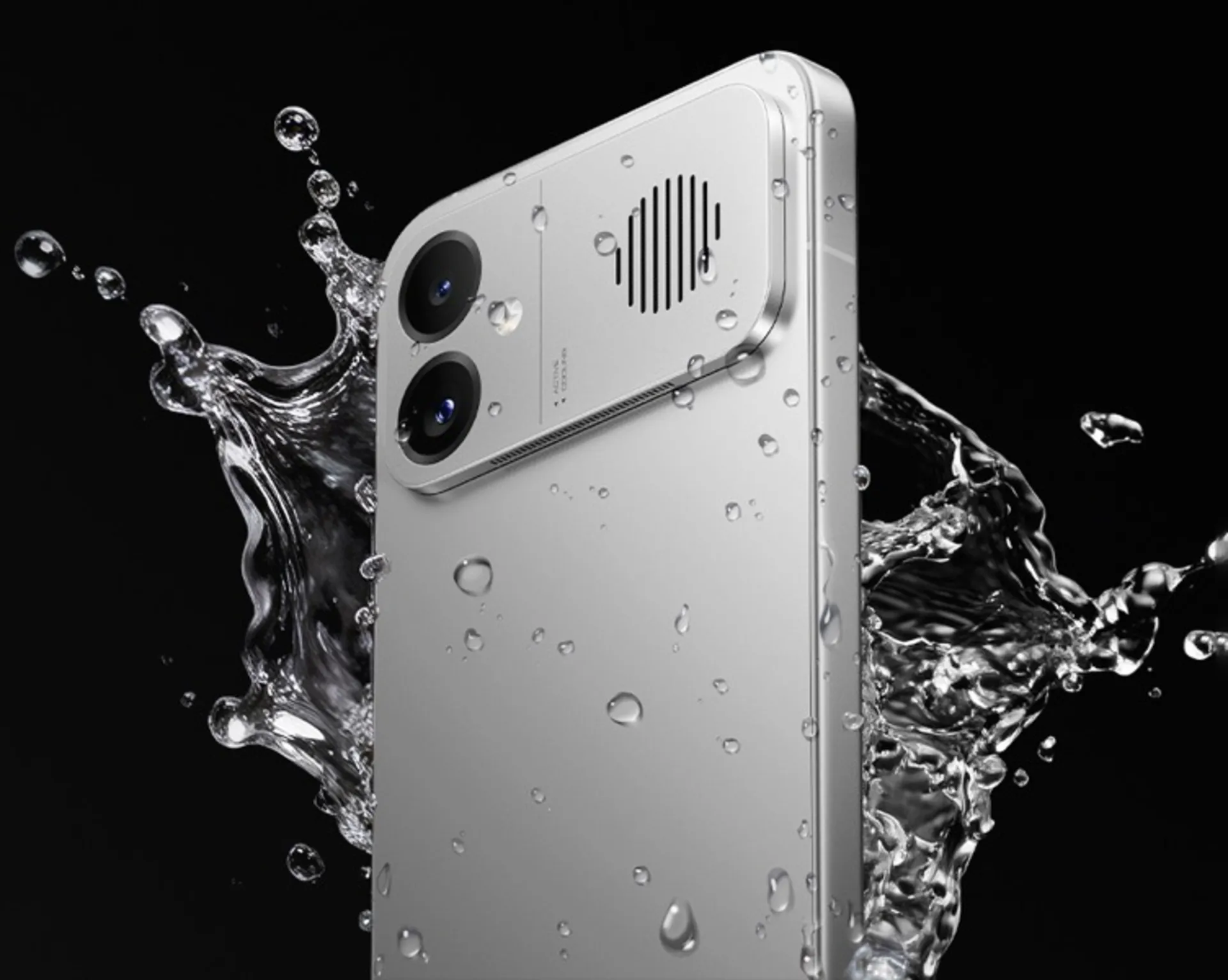 پنل پشت گوشی ردمی K90 مکس در میان پاشش آب