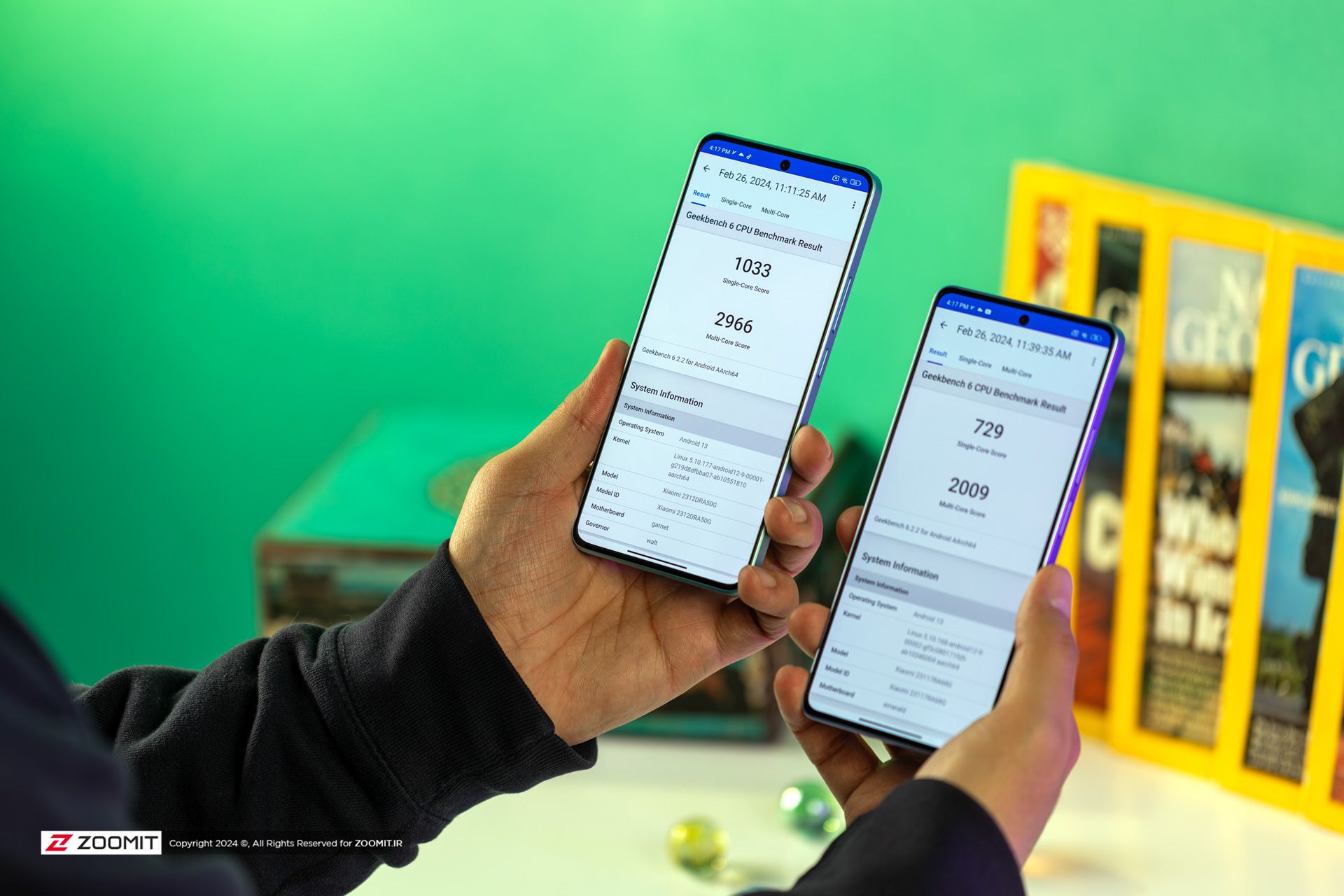 اجرای بنچمارک گیک بنچ در ردمی نوت ‍۱۳ پرو 4G و 5G