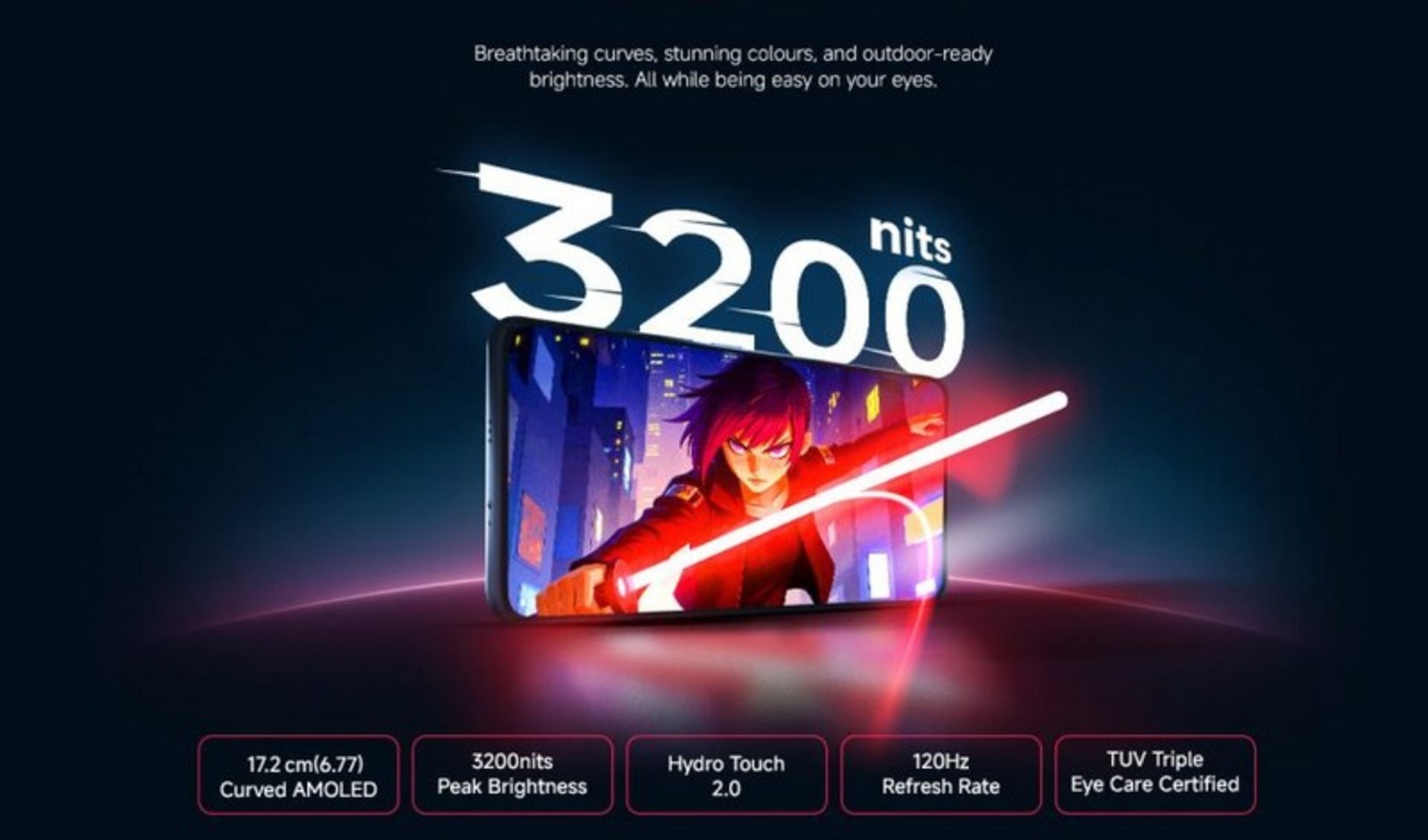 یک شخصیت انیمه‌ای در نمایشگر گوشی ردمی نوت ۱۵