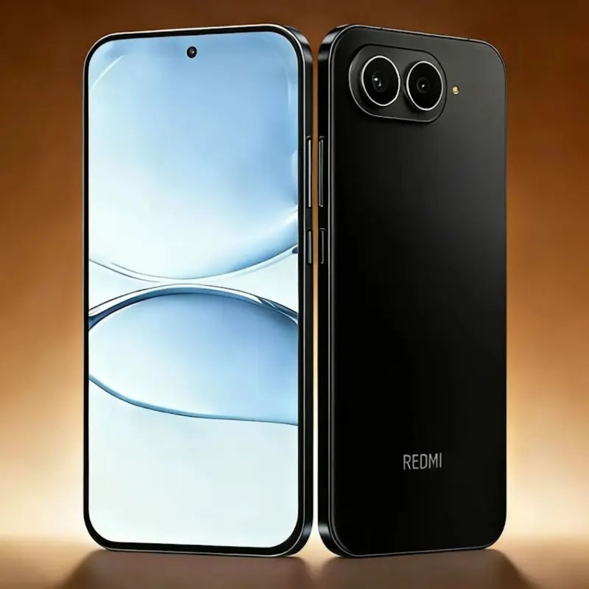 نمای پشتی و جلویی ردمی توربو ۵ مکس در رنگ مشکی