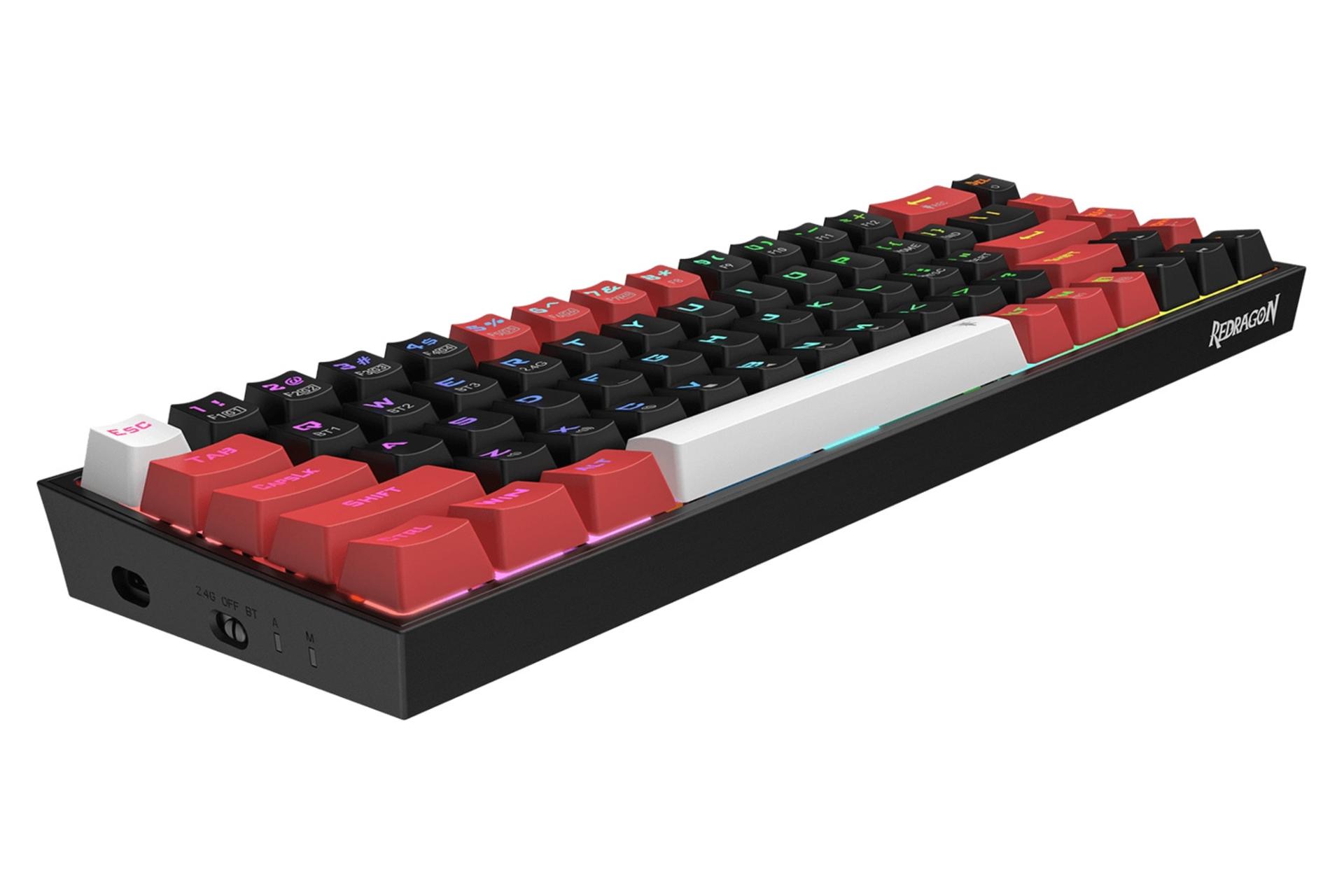 کیبورد ردراگون Redragon CASTOR K631 PRO از نمای کناری