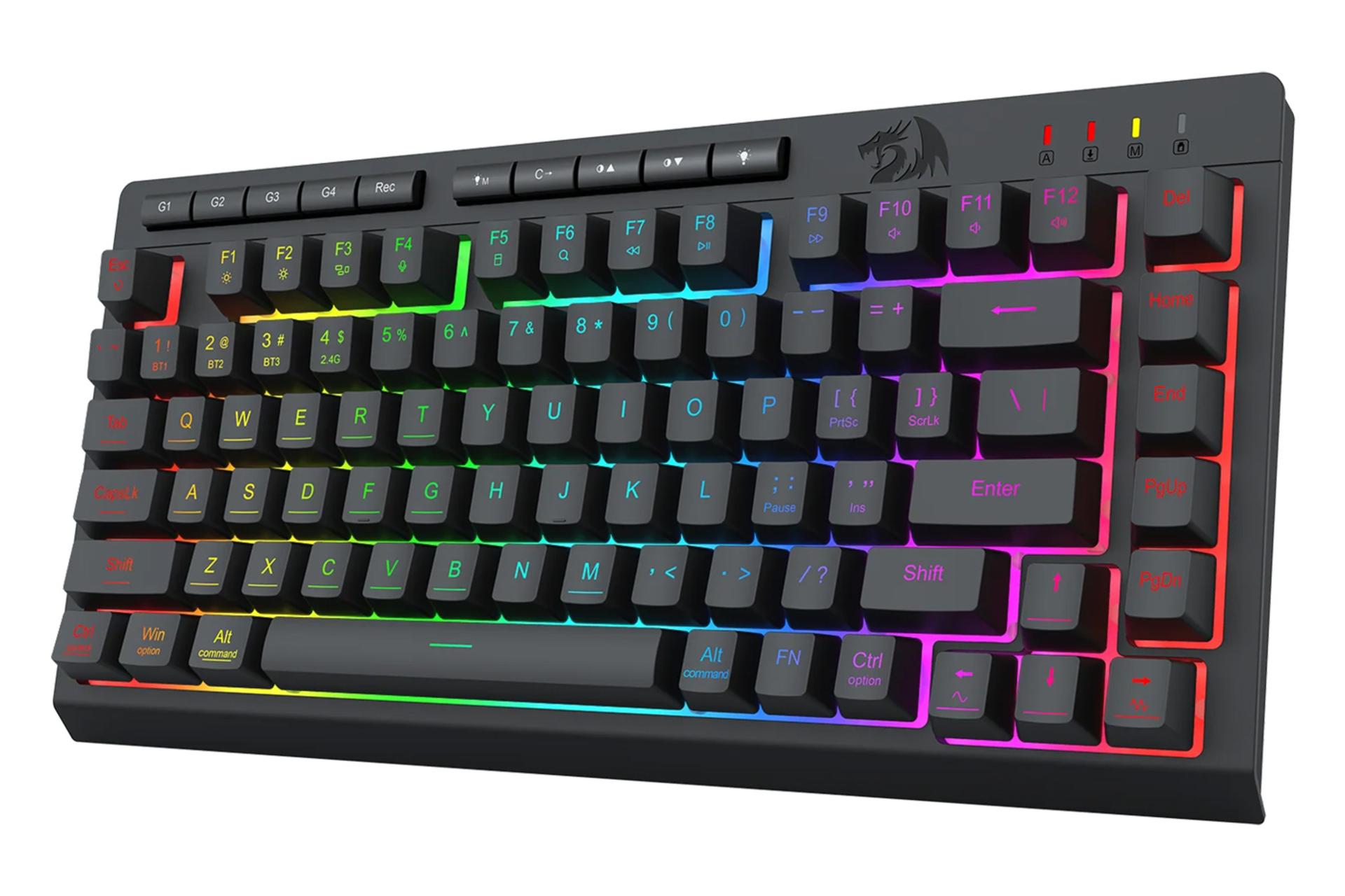 نمای سمت راست کیبورد ردراگون CRESCENT Pro K524 RGB
