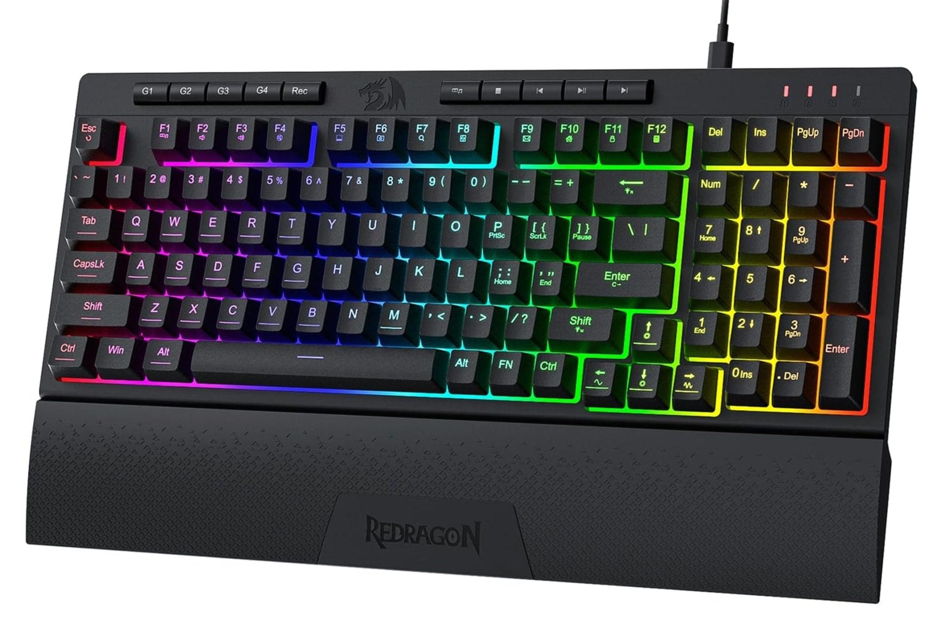 نورپردازی کیبورد ردراگون Redragon SHIVA K515 Wried