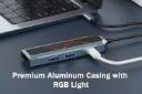 بدنه آلومینیوم هاب USB هاب USB-C ردراگون 4 پورت مدل UCA-4