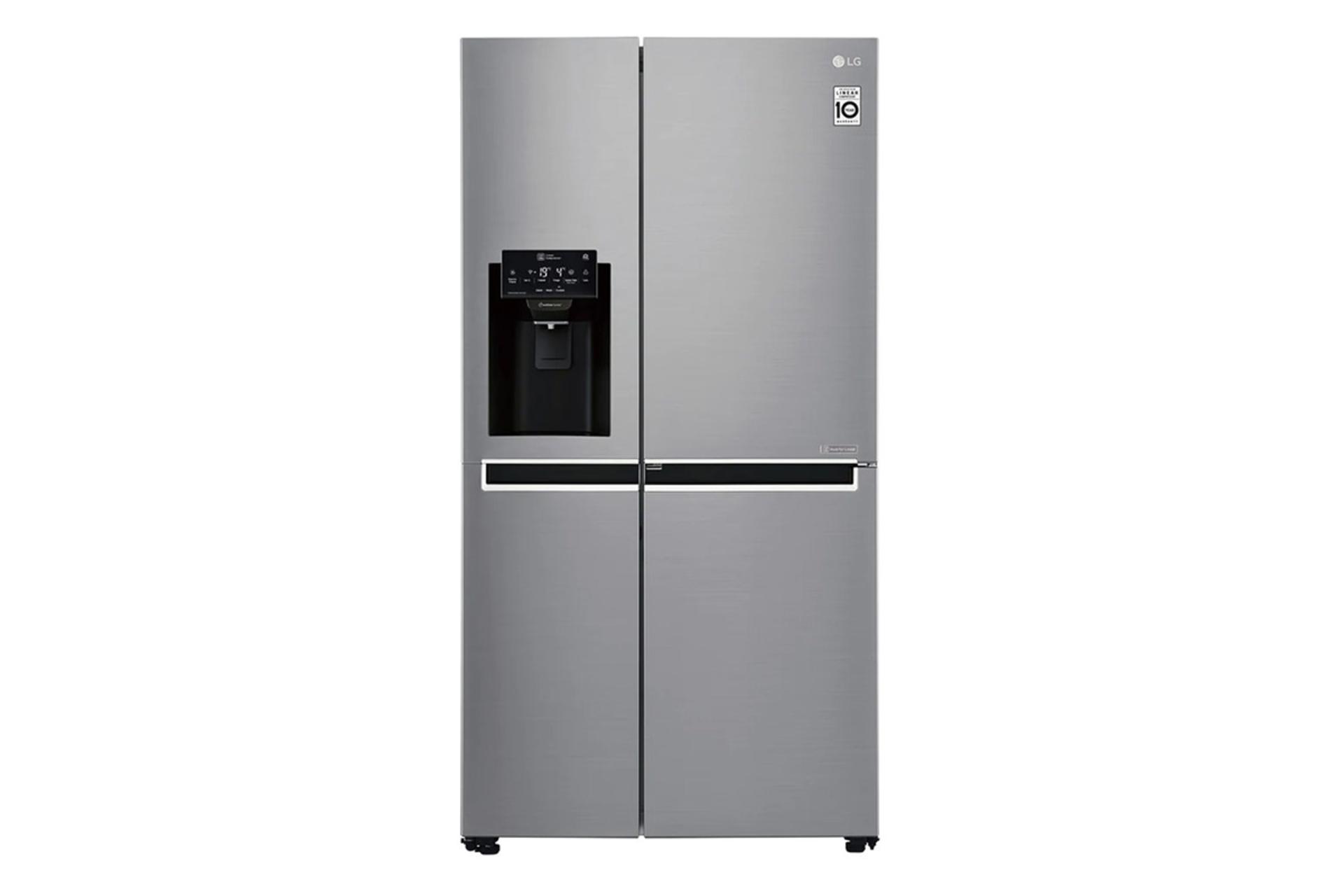 یخچال فریزر ال جی LG GC-J247 نمای جلو رنگ نقره ای