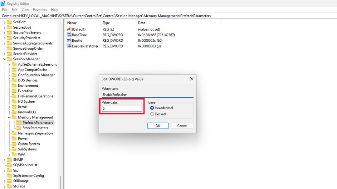 پنجره‌ی Registry Editor