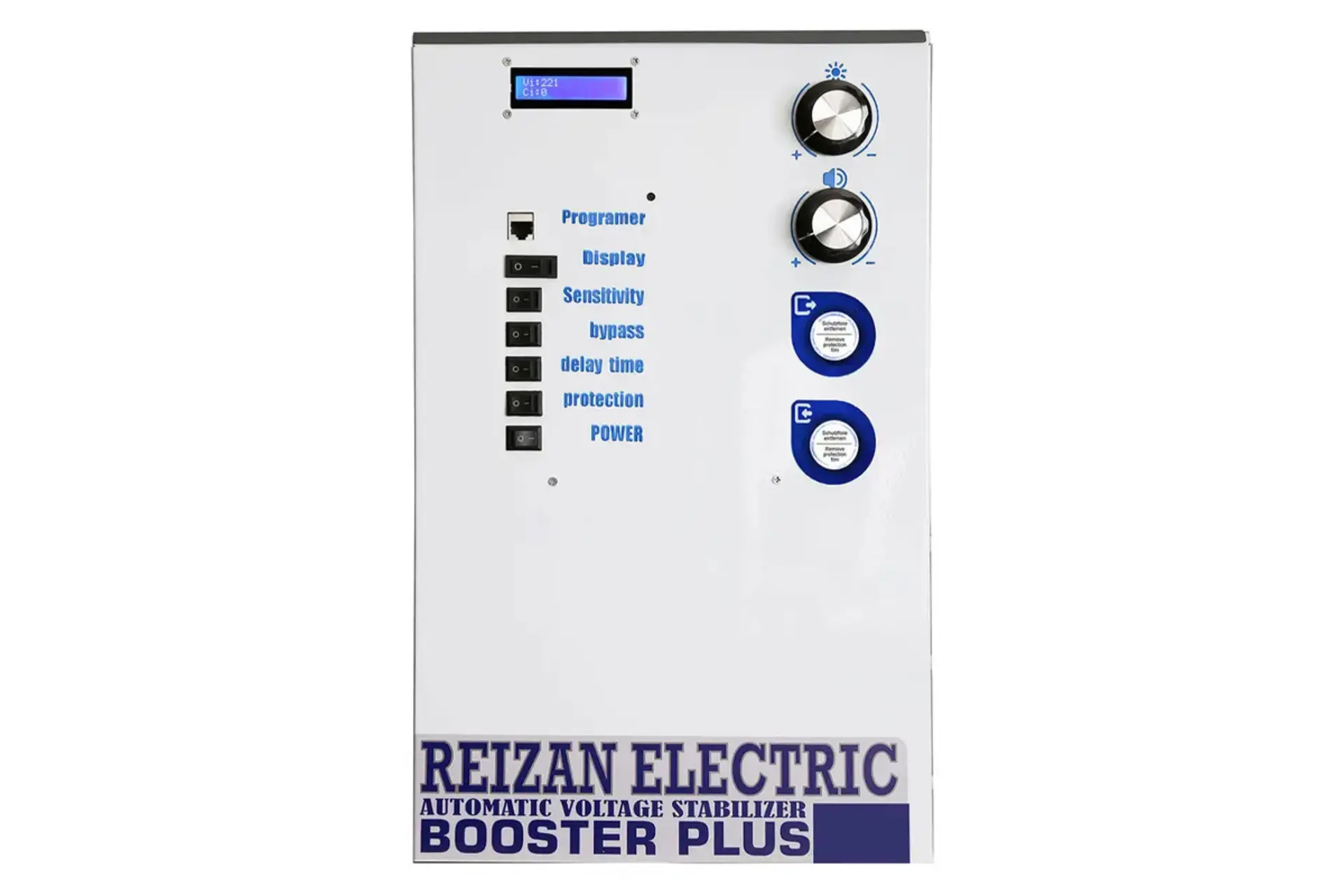 استابلایزر ریزان الکتریک مدل بوستر پلاس 12KVA تیپ B نمای روبرو
