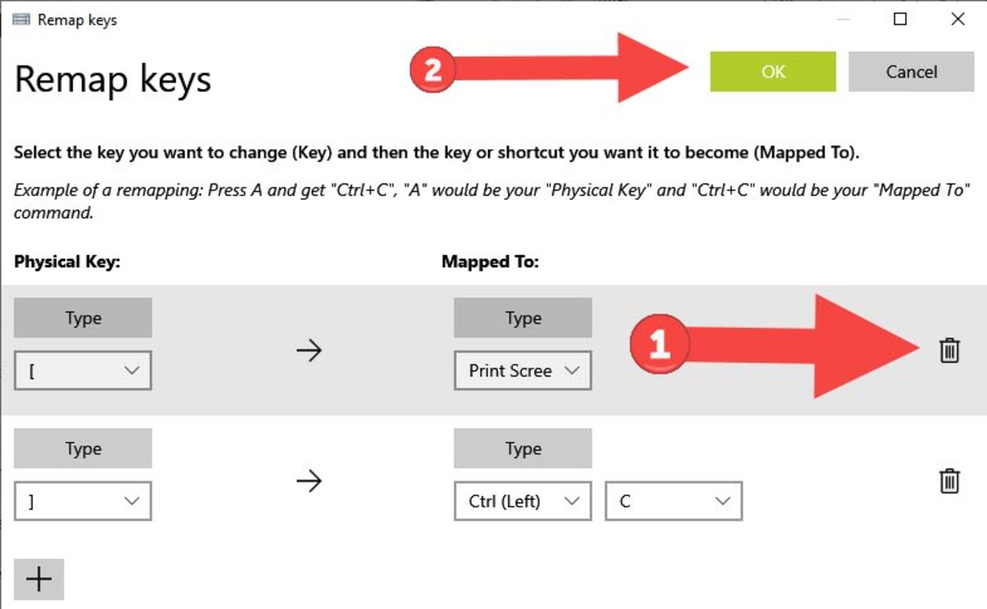 تغییر عملکرد کلید کیبورد در PowerToys