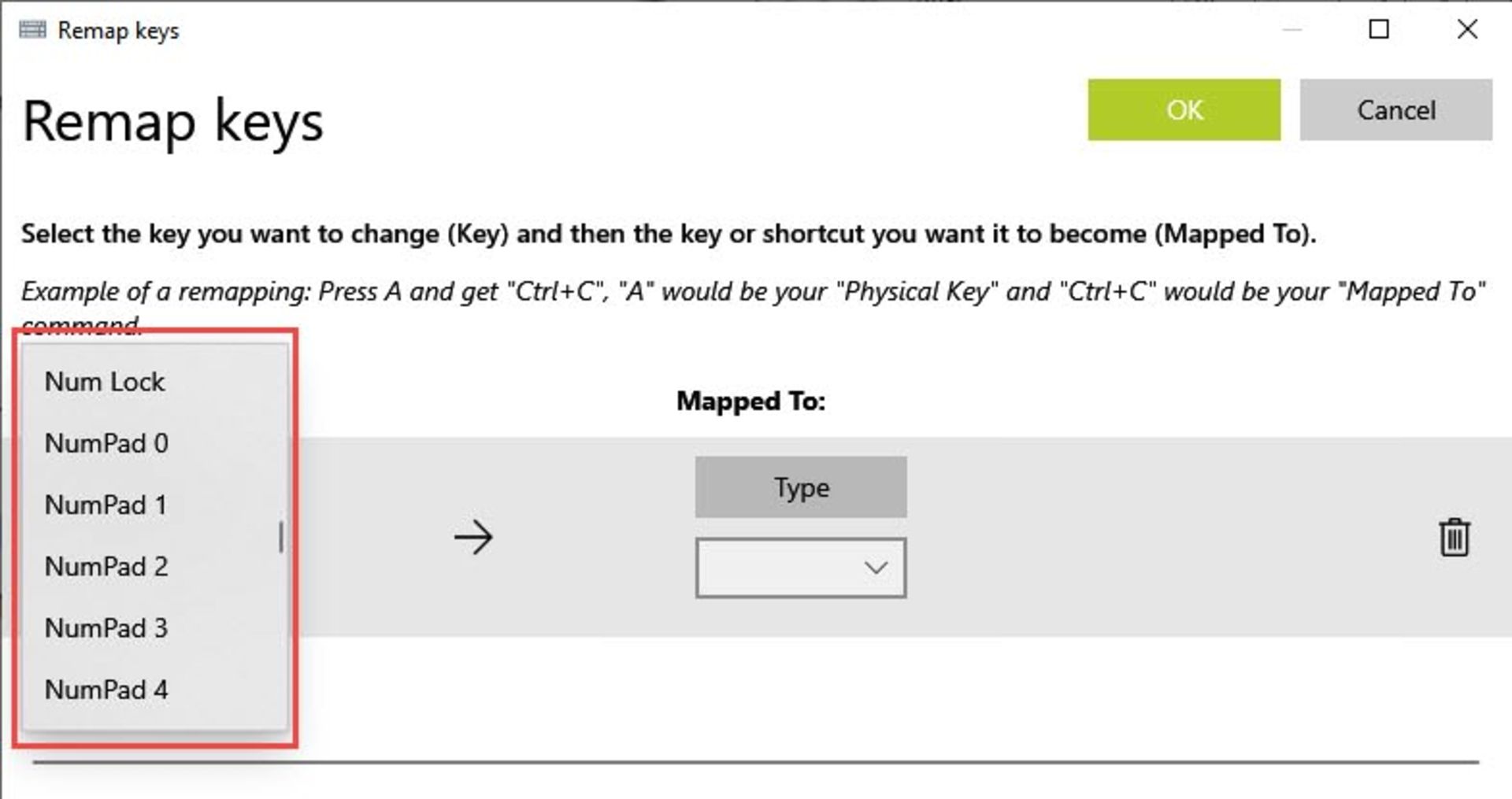 تغییر عملکرد کلید کیبورد در PowerToys