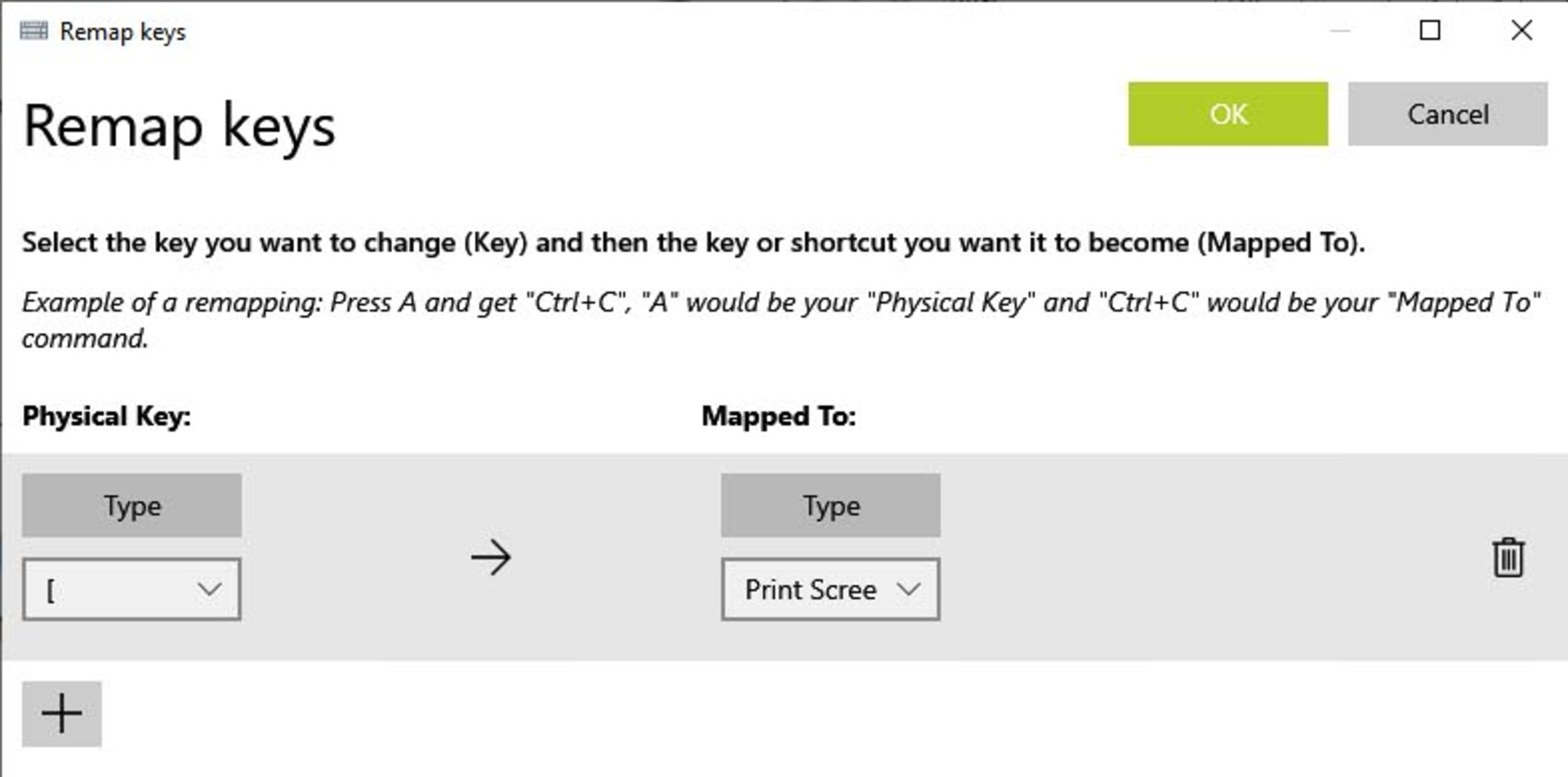 تغییر عملکرد کلید کیبورد در PowerToys