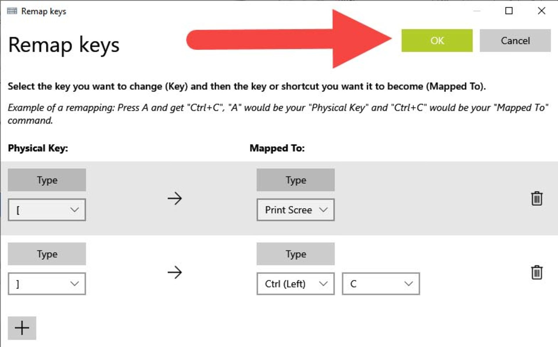 تغییر عملکرد کلید کیبورد در PowerToys