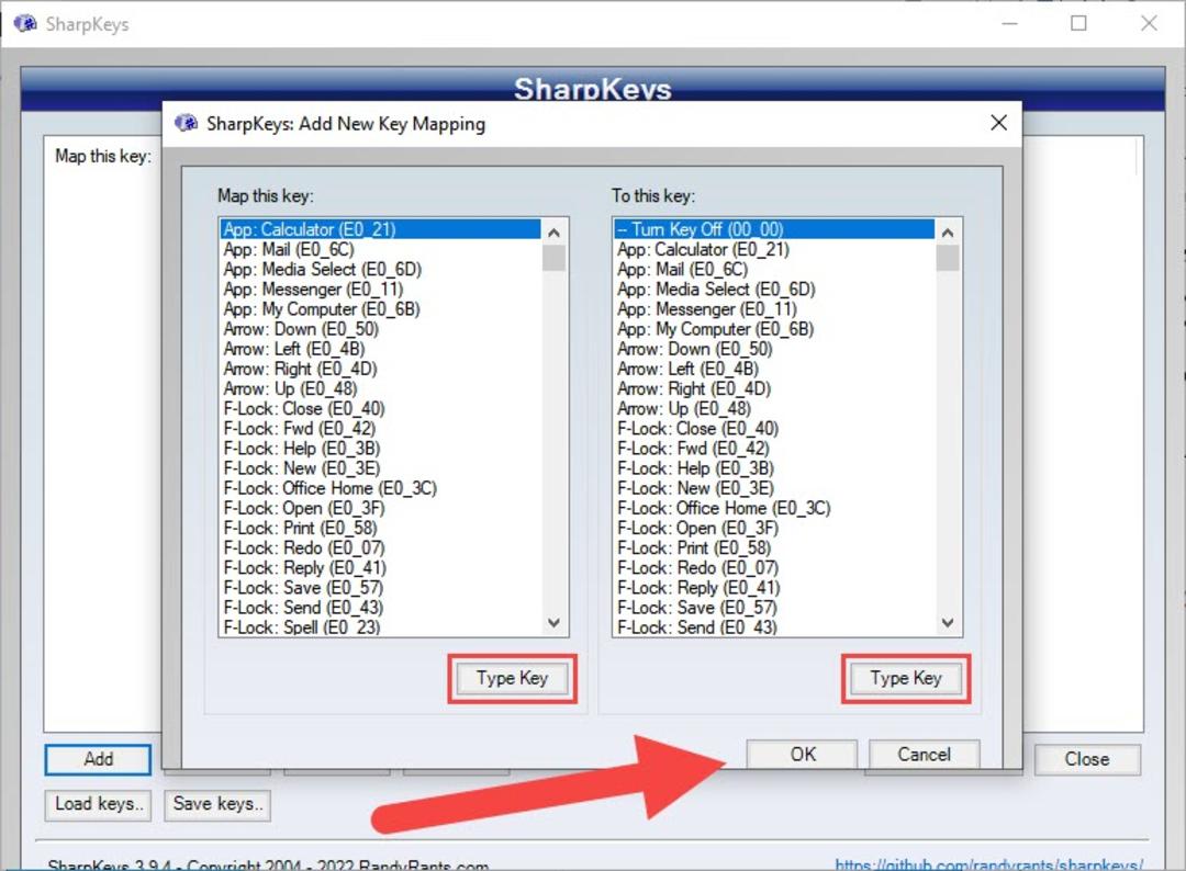 تغییر عملکرد کلید کیبورد در SharpKeys