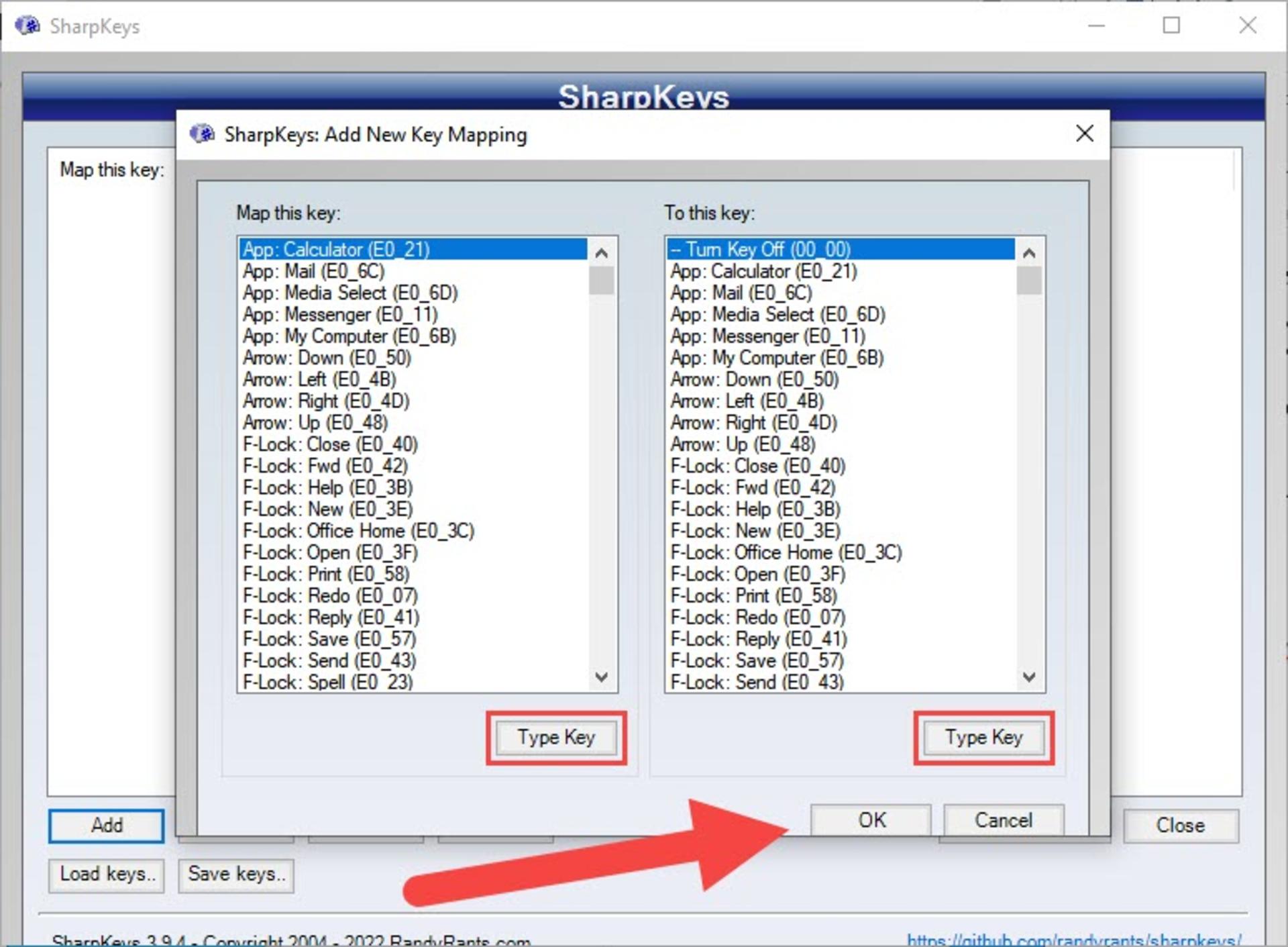 تغییر عملکرد کلید کیبورد در SharpKeys
