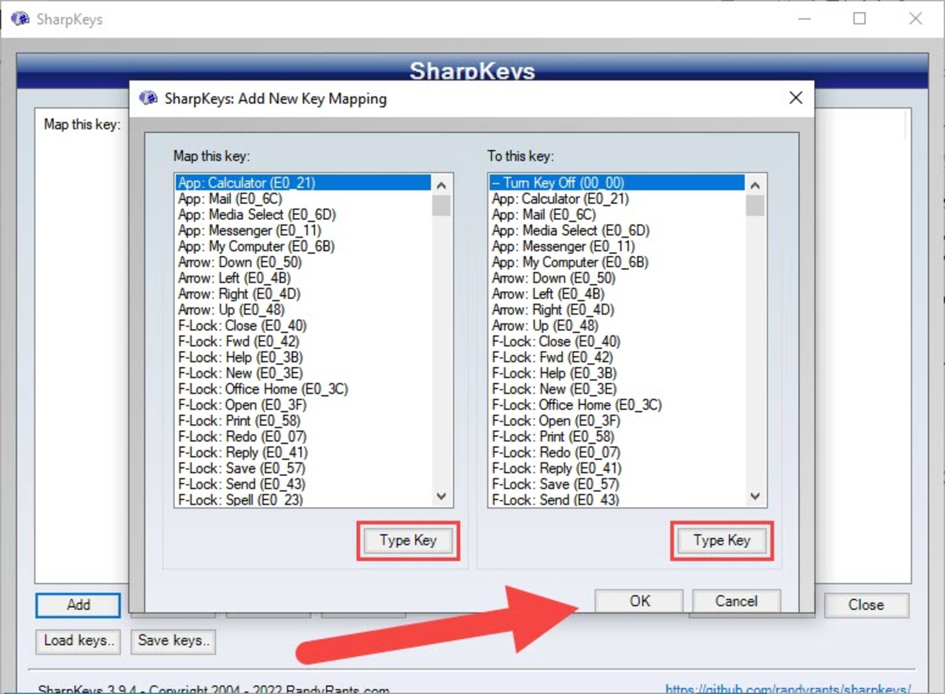 تغییر عملکرد کلید کیبورد در SharpKeys