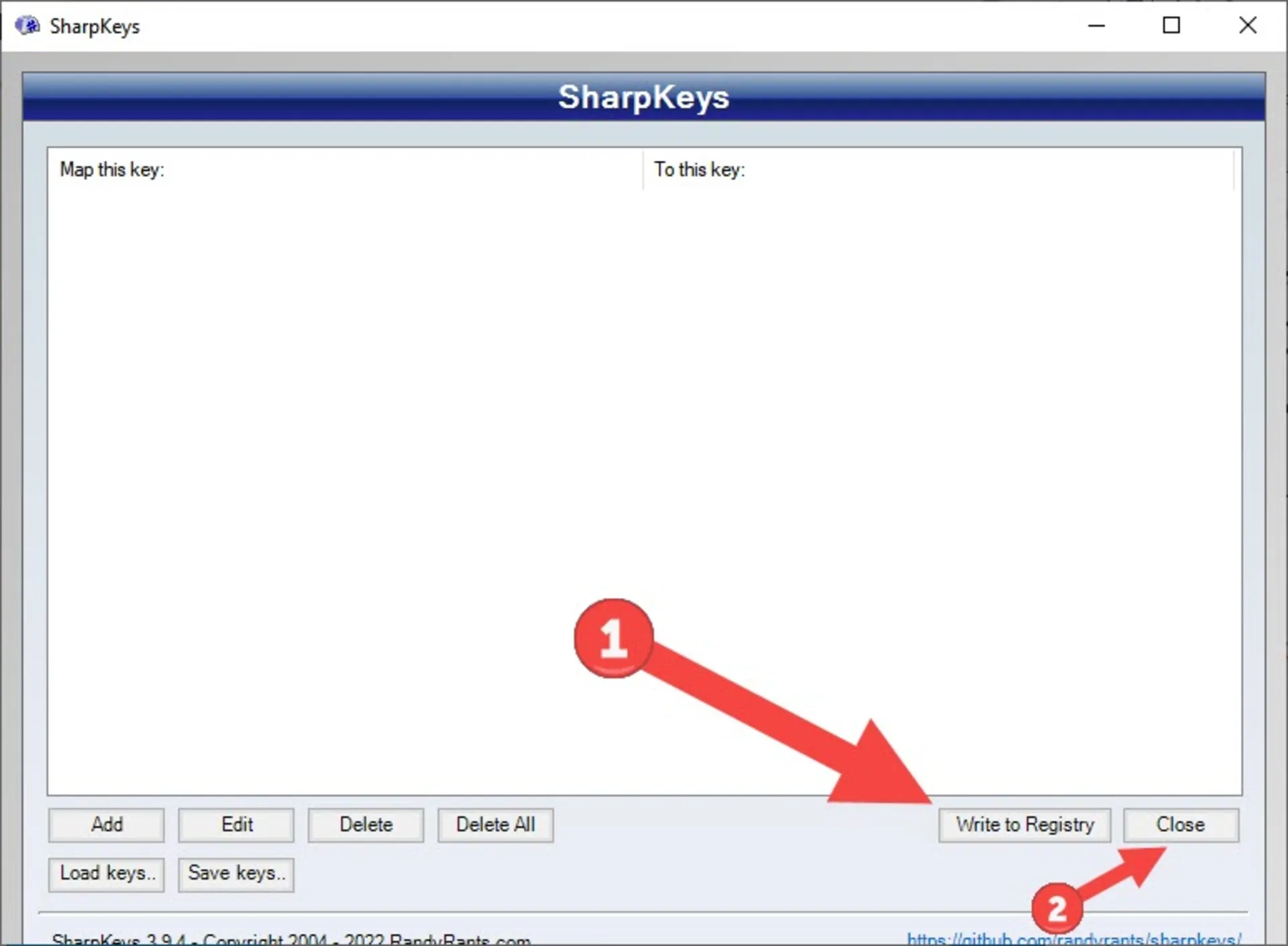 تغییر عملکرد کلید میانبر در SharpKeys