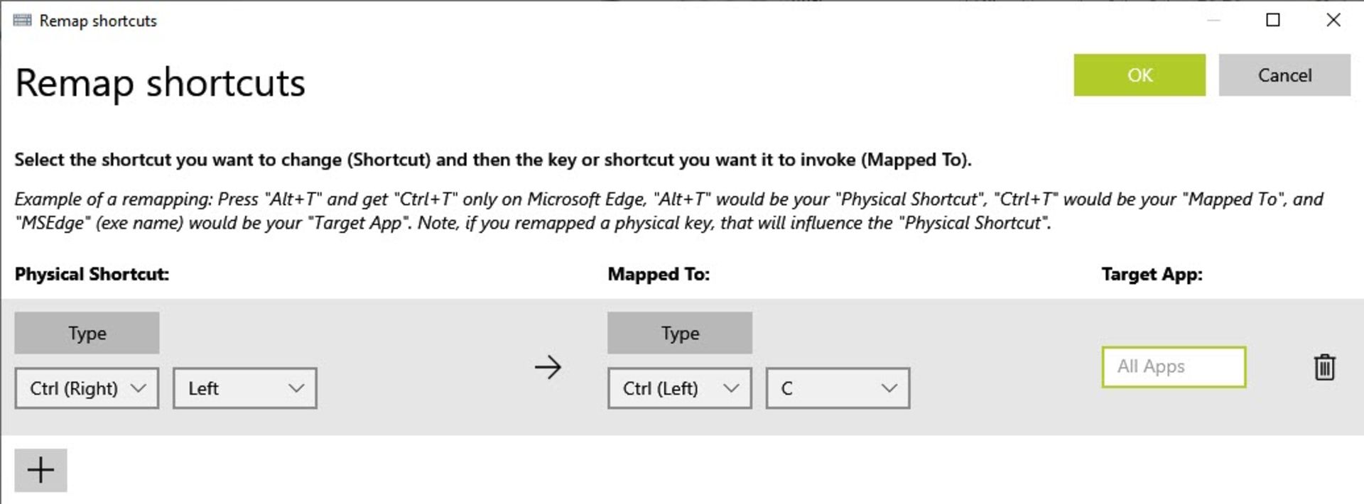 تغییر عملکرد کلید میانبر در PowerToys