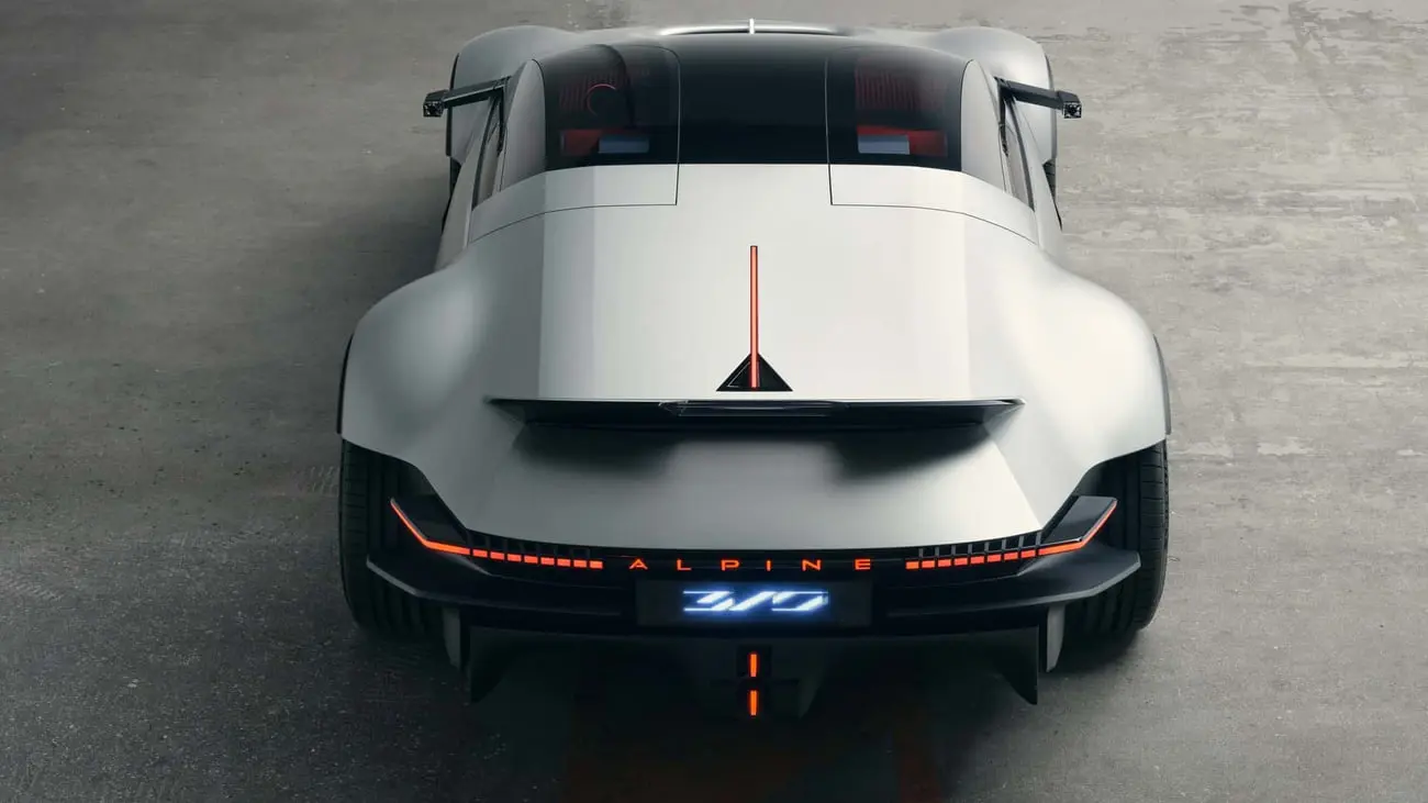 نمای عقب خودروی مفهومی رنو آلپاین (Renault Alpine) با طراحی مدرن