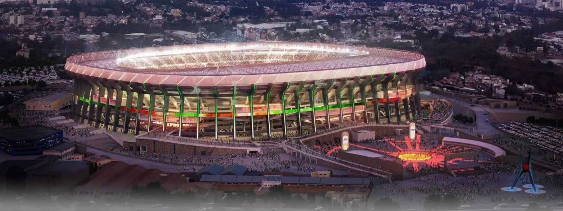 نمایشی از ورزشگاه آزتکا پس از بازسازی
