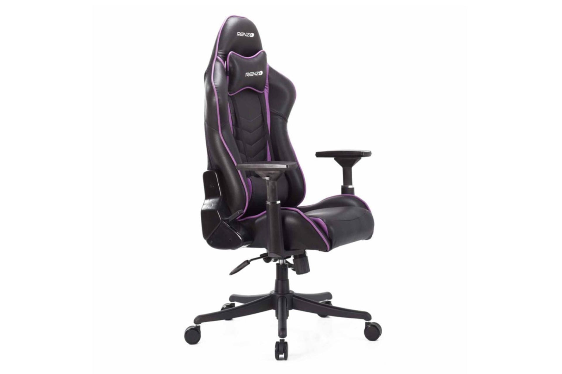 نمای سمت چپ صندلی گیمینگ رنزو Purple