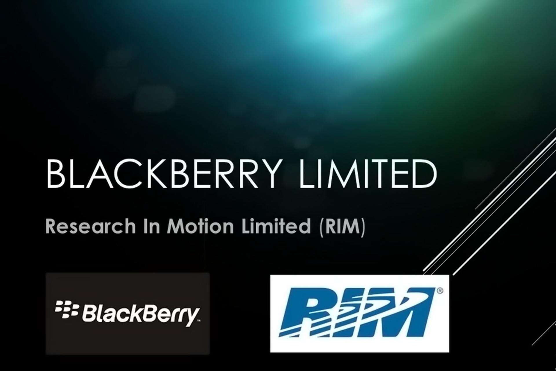 ری‌برندینگ ریسرچ این موشن به بلک‌بری: لوگو RIM و لوگو Blackberry