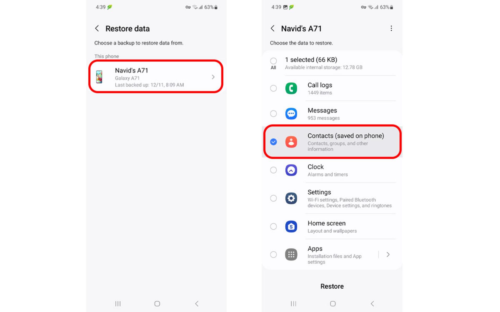 برگرداندن مخاطب گوشی سامسونگ با Samsung Cloud