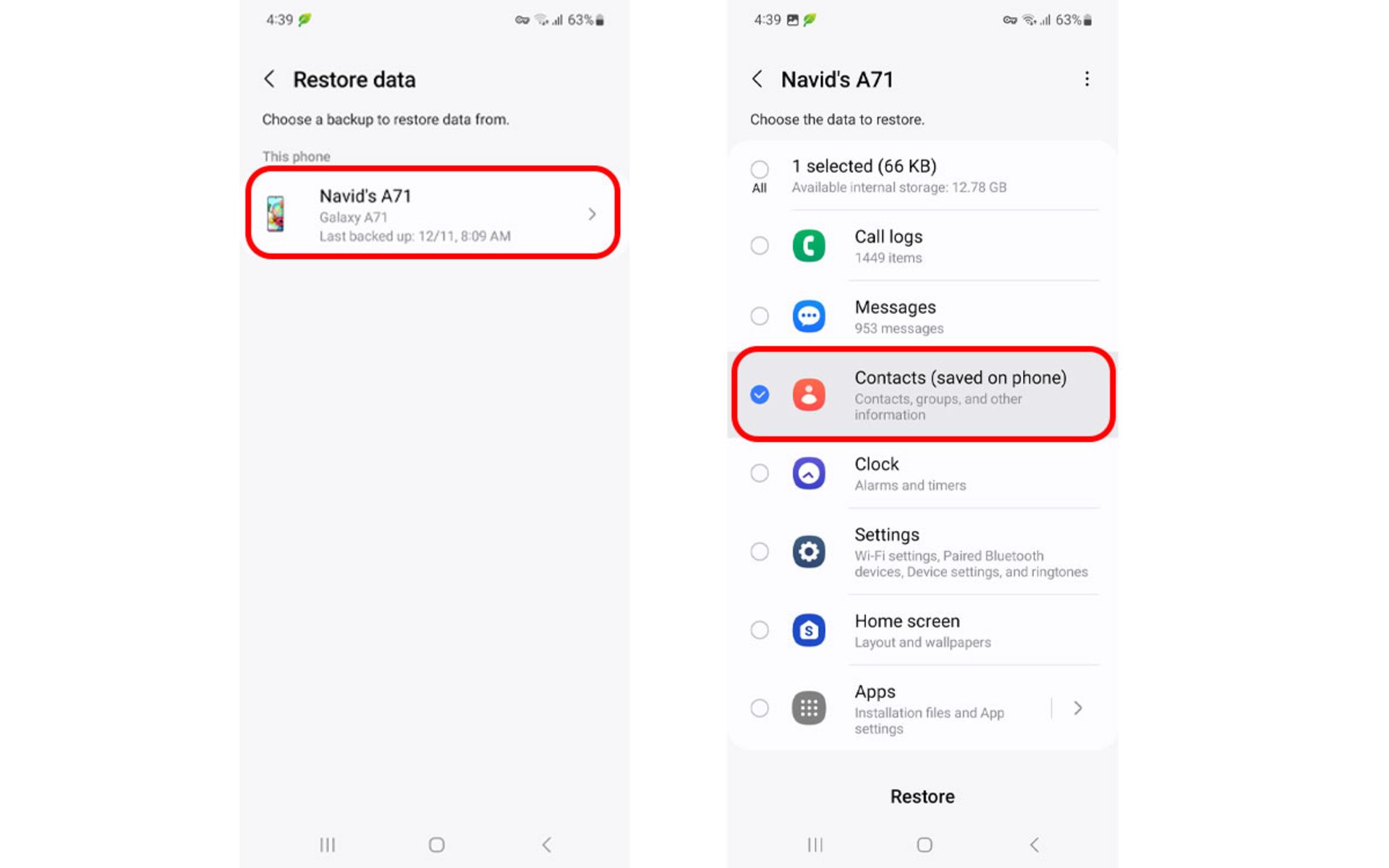 برگرداندن مخاطب گوشی سامسونگ با Samsung Cloud